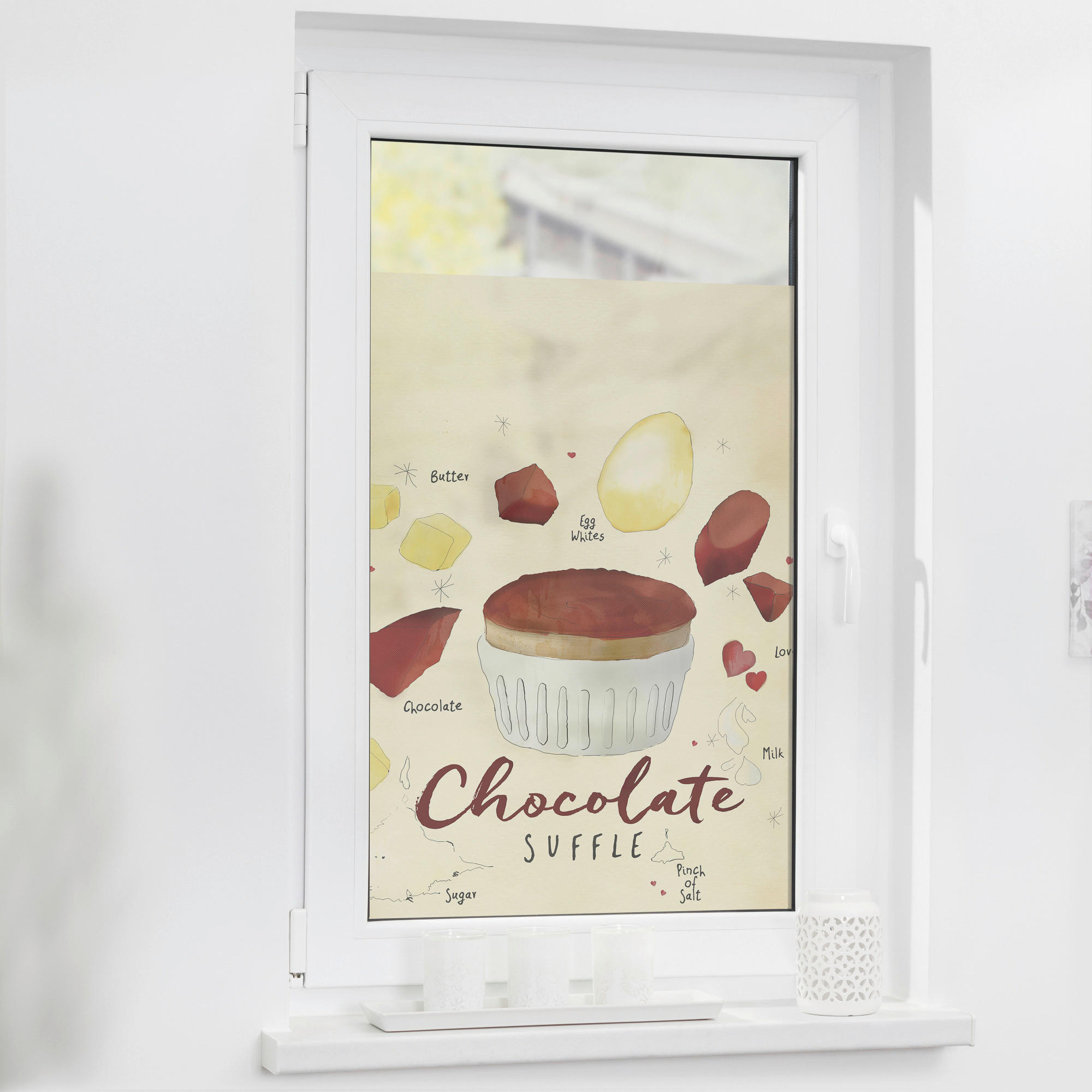 LICHTBLICK Fensterfolie Chocolate  Chocolate beige braun B/L: ca. 50x100 cm Chocolate - beige/braun (50,00/100,00cm) - LICHTBLICK