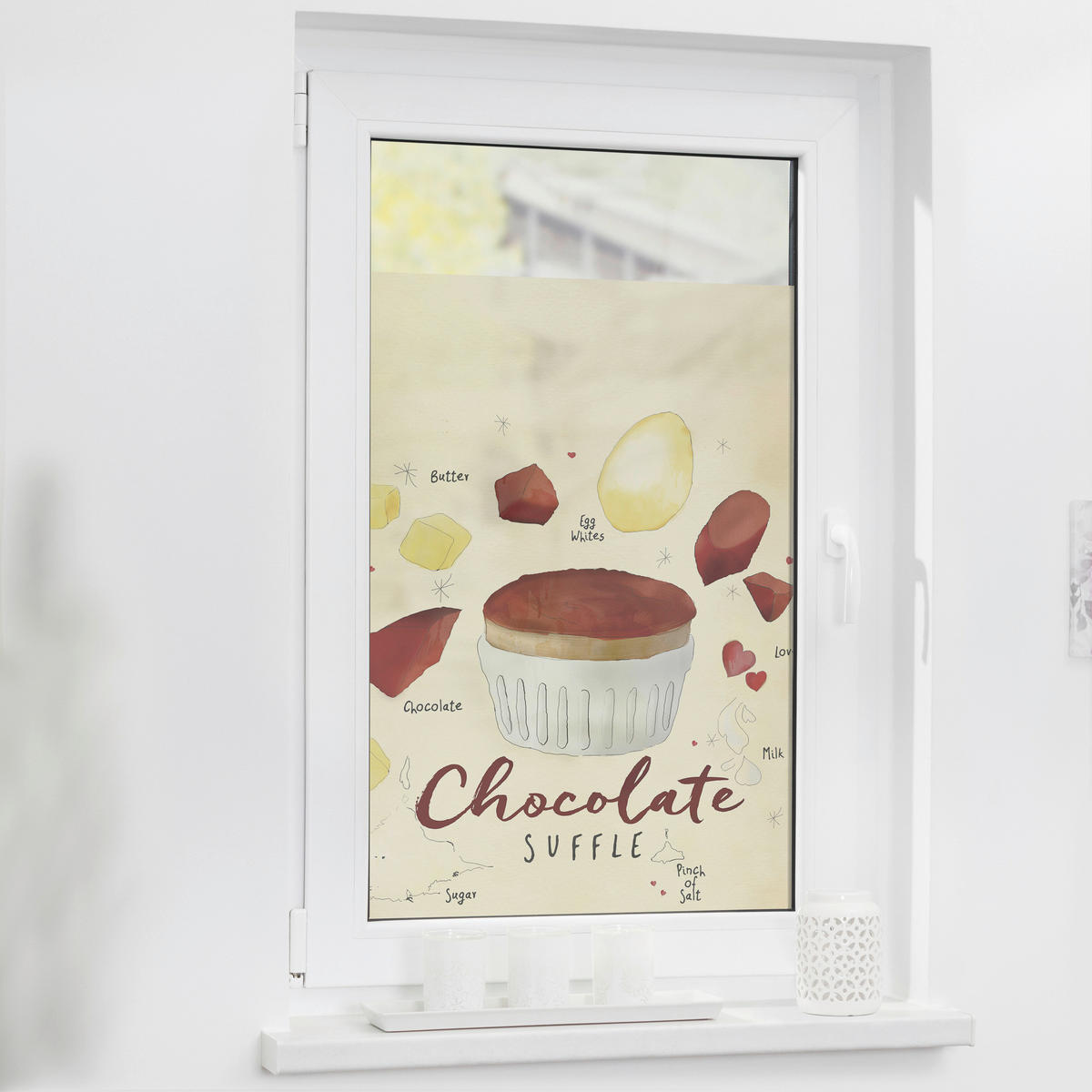 LICHTBLICK Fensterfolie Chocolate  Chocolate beige braun B/L: ca. 50x100 cm Chocolate - beige/braun (50,00/100,00cm) - LICHTBLICK