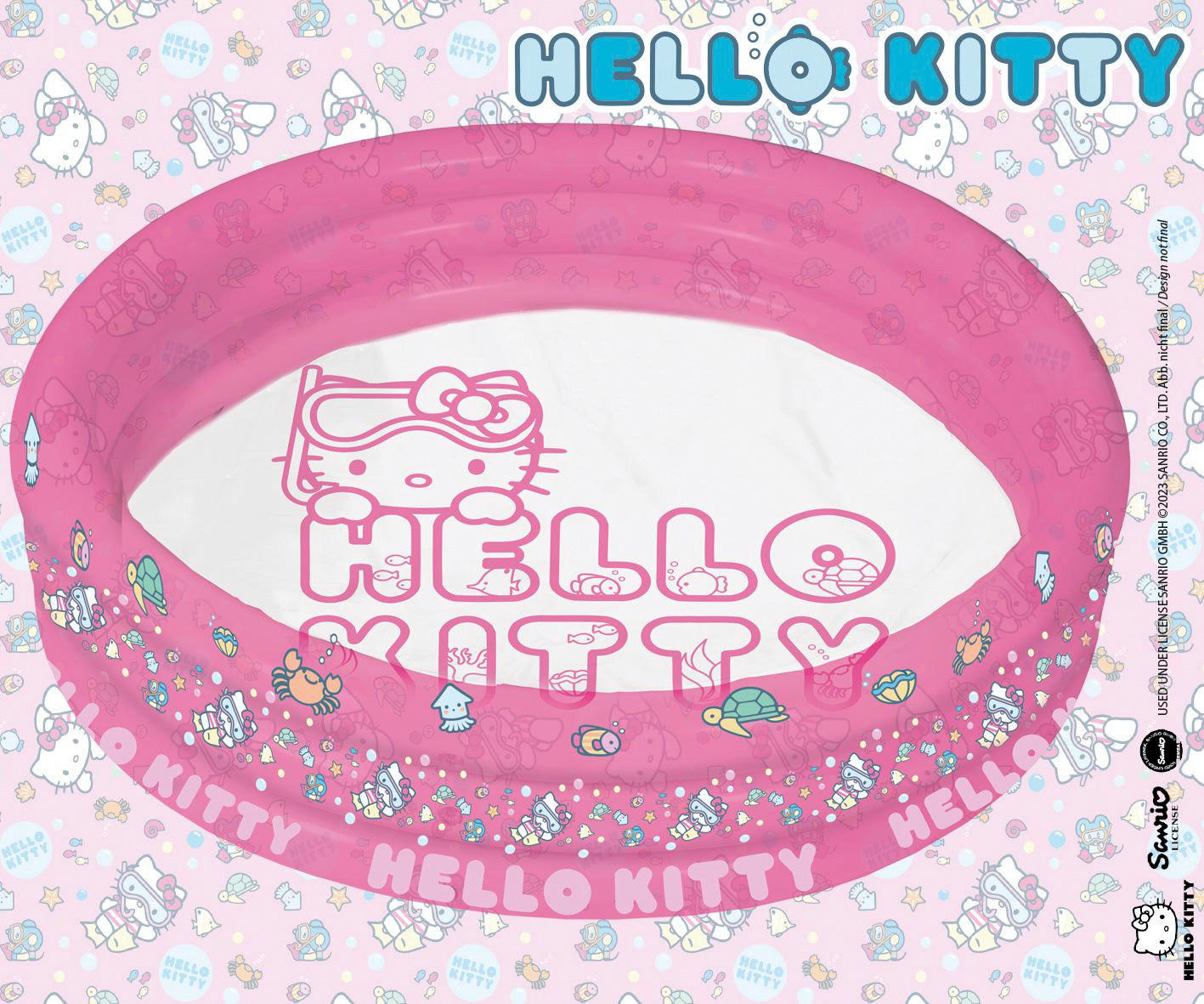 Hello Kitty Pool B/L: ca. 23x122 cm Pool_Hello_Kitty_3_Ring - pink (23,00/122,00cm) - Hello Kitty
