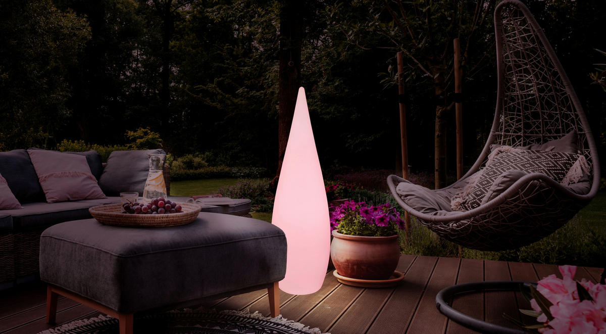 LED-Außenleuchte weiß H/D: ca. 120x36 cm VASCON - weiß (36,00/120,00cm) - GLOBO