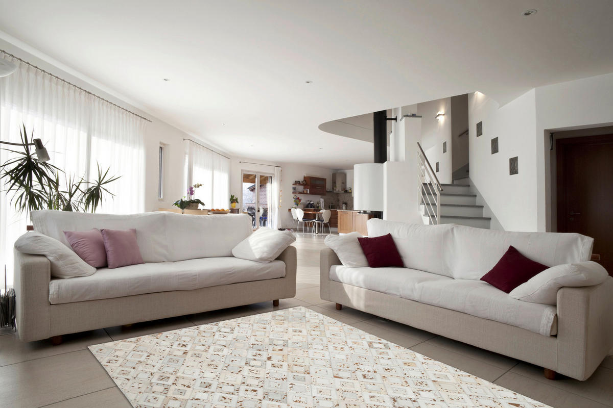 360Living Teppich Dazzle elfenbein B/L: ca. 120x170 cm Dazzle - Chrom/elfenbein (120,00/170,00cm) - 360Living