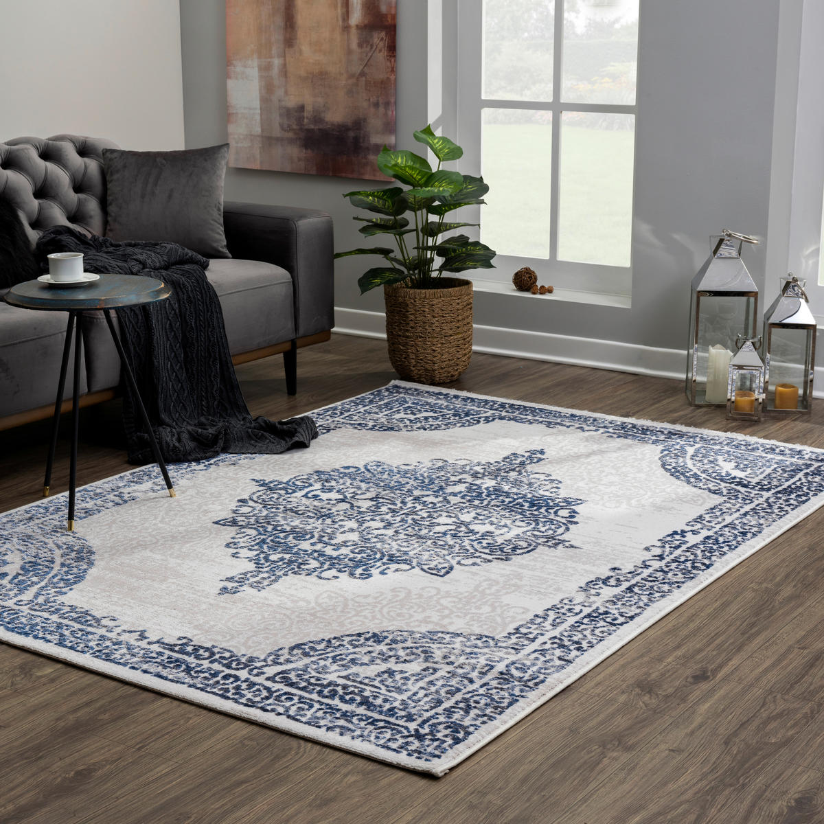 Sanat Teppich Evra hellgrau B/L: ca. 120x160 cm Evra - hellgrau (120,00/160,00cm) - Sanat