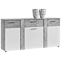 Kommode Trentino Beton Optik weiß B/H/T: ca. 155x81x40 cm Trentino - weiß (155,00/81,00/40,00cm)