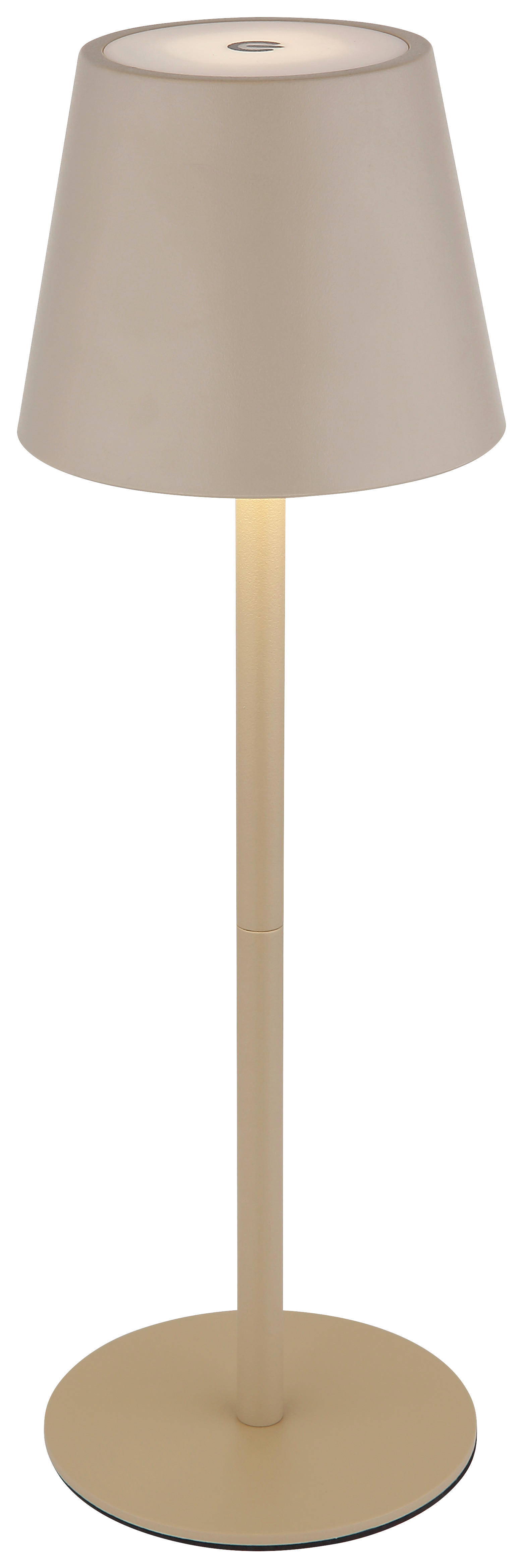 GLOBO LED-Tischleuchte sand Opal schwarz Kunststoff Metall H/D: ca. 36x11,5 cm 1 Brennstellen VANNIE I - sand/schwarz (11,50/36,00cm) - GLOBO