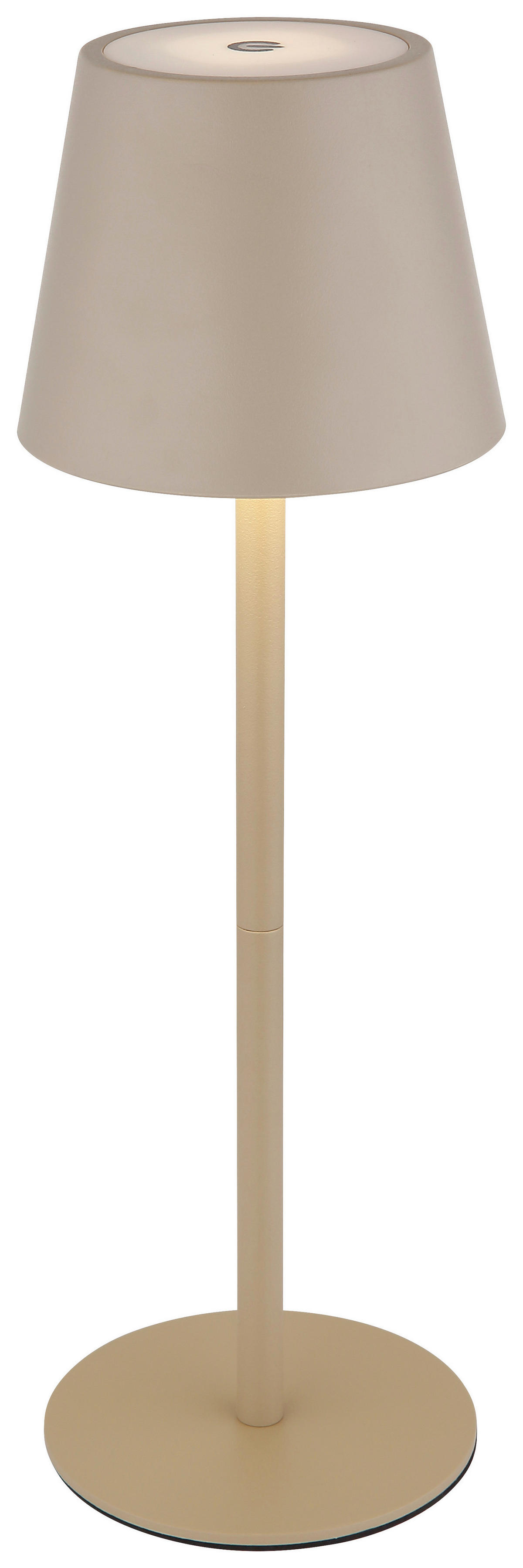 GLOBO LED-Tischleuchte sand Opal schwarz Kunststoff Metall H/D: ca. 36x11,5 cm 1 Brennstellen VANNIE I - sand/schwarz (11,50/36,00cm) - GLOBO