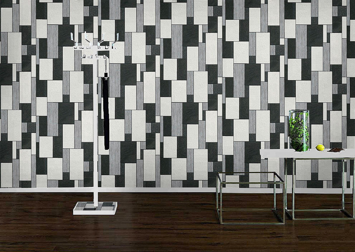 Rasch Vliestapete Grafik schwarz weiß B/L: ca. 53x1005 cm Vliestapete_455427 - weiß/schwarz (53,00/1005,00cm) - Rasch