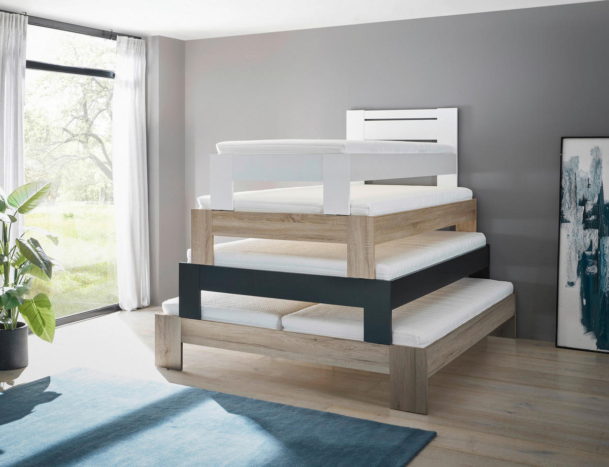 Futonbett Cannes weiß Liegefläche B/L: ca. 90x200 cm Cannes - weiß (95,00/71,00/204,00cm)