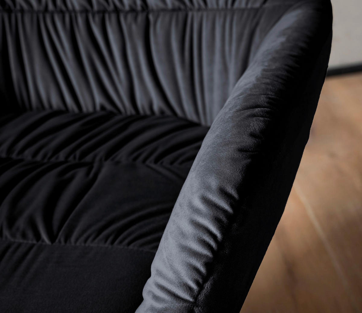 Wohnling Sessel schwarz Polyester Loungesessel - schwarz - Wohnling