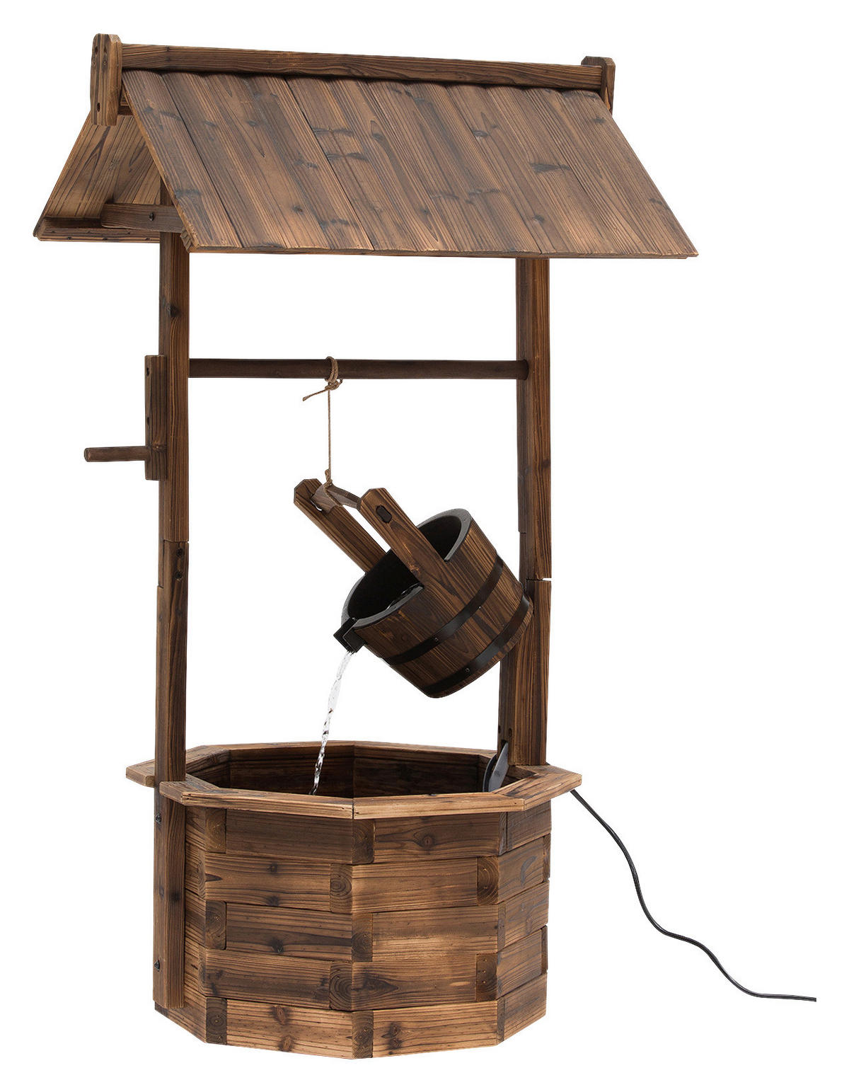 Outsunny Brunnen schwarz B/H/L: ca. 57x118x68 cm Gartenbrunnen - schwarz (68,00/57,00/118,00cm) - Outsunny