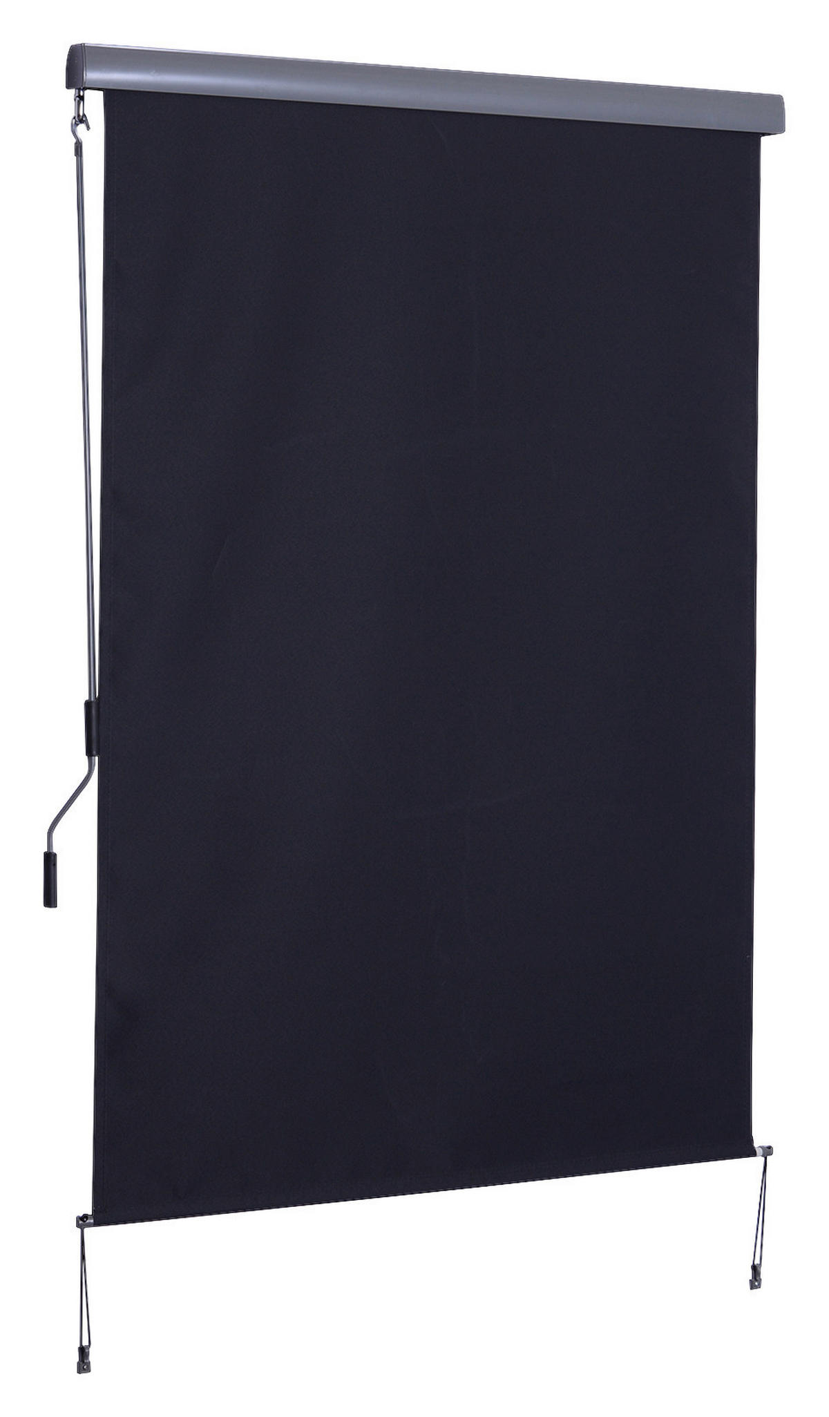 Senkrechtmarkise mit Handkurbel dunkelgrau H/L: ca. 200x140 cm Senkrechtmarkise_mit_Handkurbel - dunkelgrau (140,00cm) - Outsunny