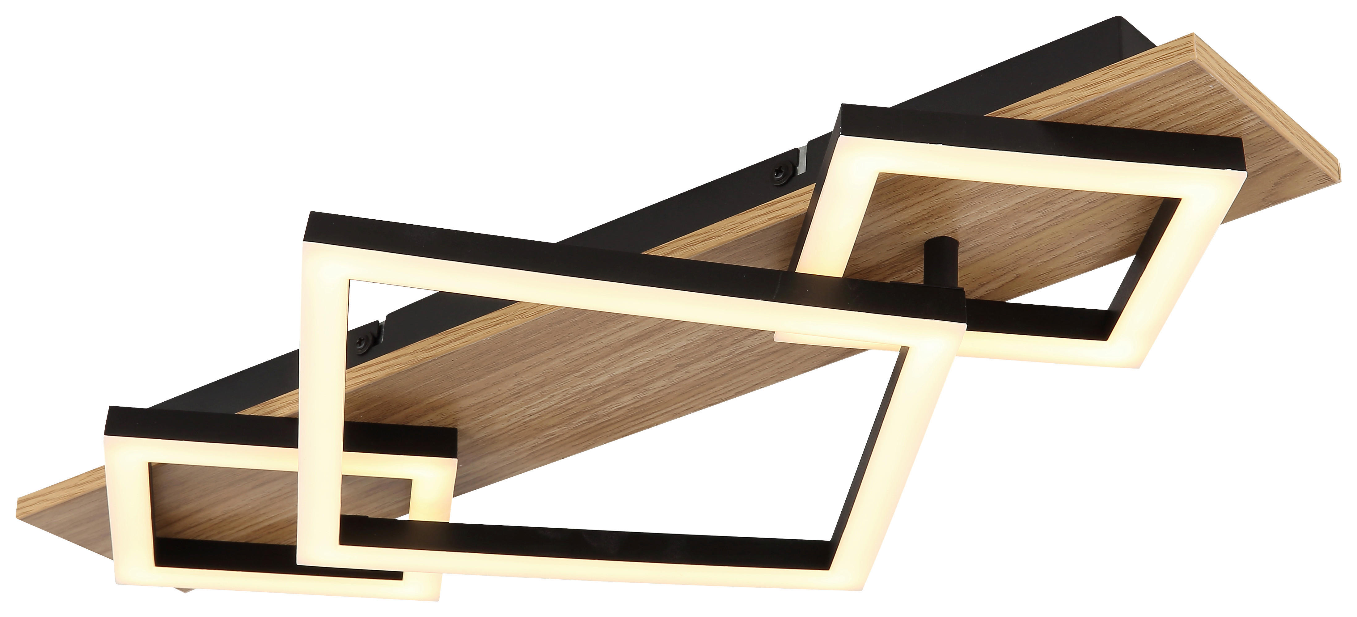 GLOBO LED-Deckenleuchte BEATRIX 67330-24 Opal mattschwarz Metall Kunststoff MDF B/H/L: ca. 54x7,5x31,2 cm 1 Brennstellen BEATRIX I - Opal/mattschwarz (31,20/54,00/7,50cm) - GLOBO