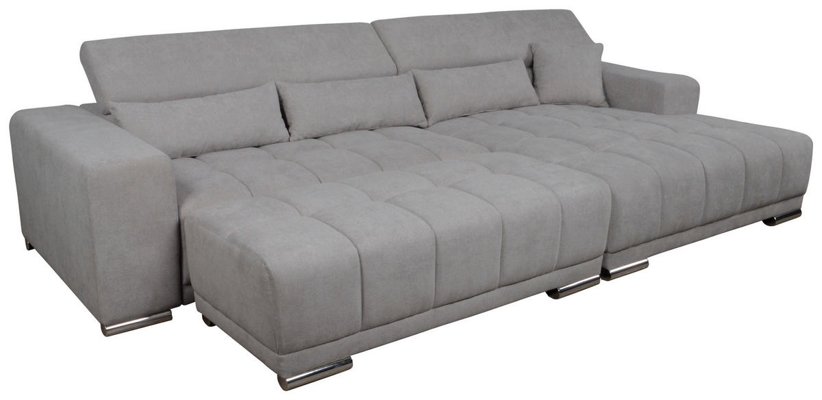 Funktionsecke Rico hellgrau B/T: ca. 310x171 cm Rico - hellgrau/Chrom (310,00/171,00cm)