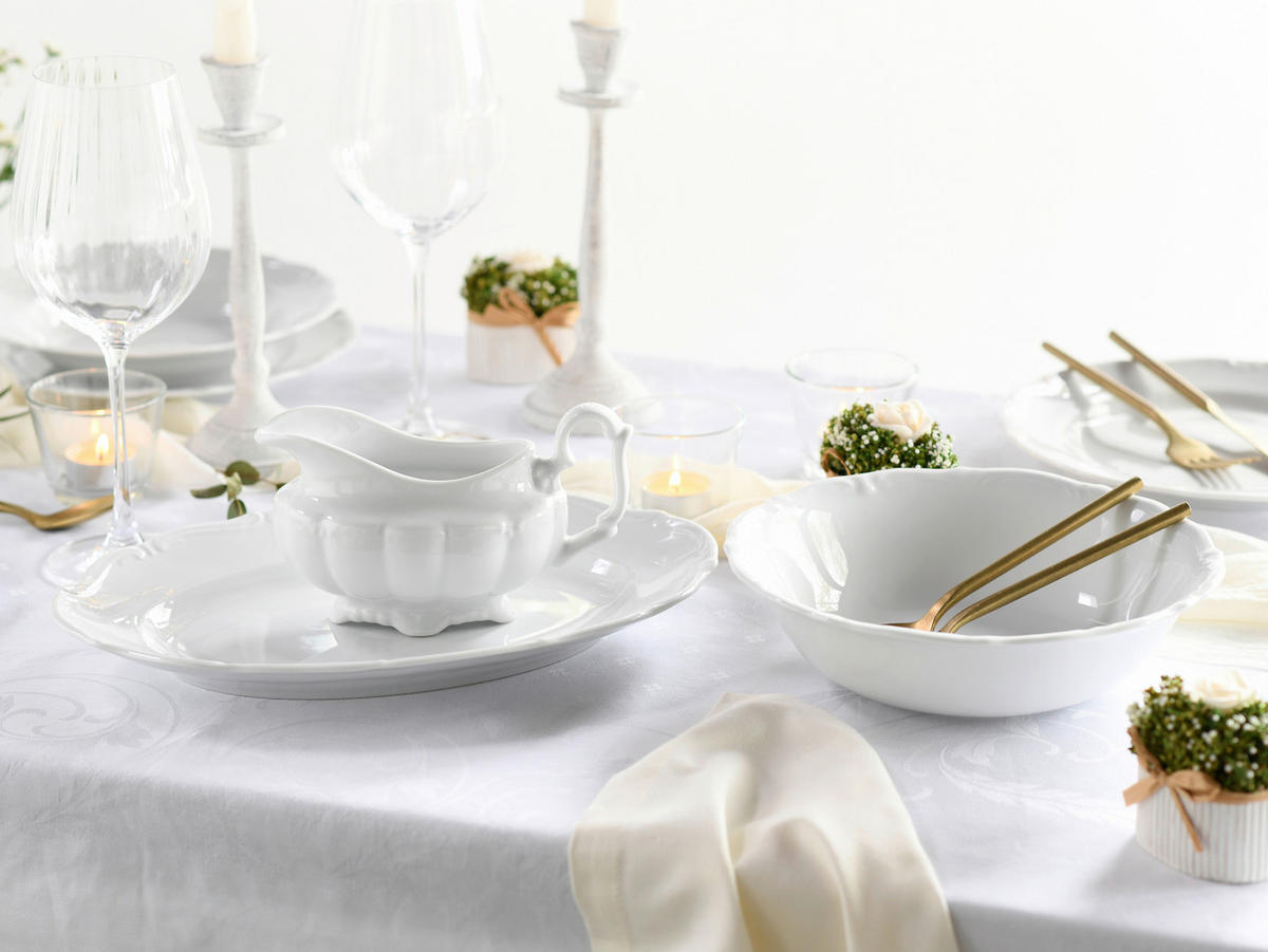 CreaTable Servier-Set Maria Theresia weiß Porzellan Maria Theresia - weiß - CreaTable