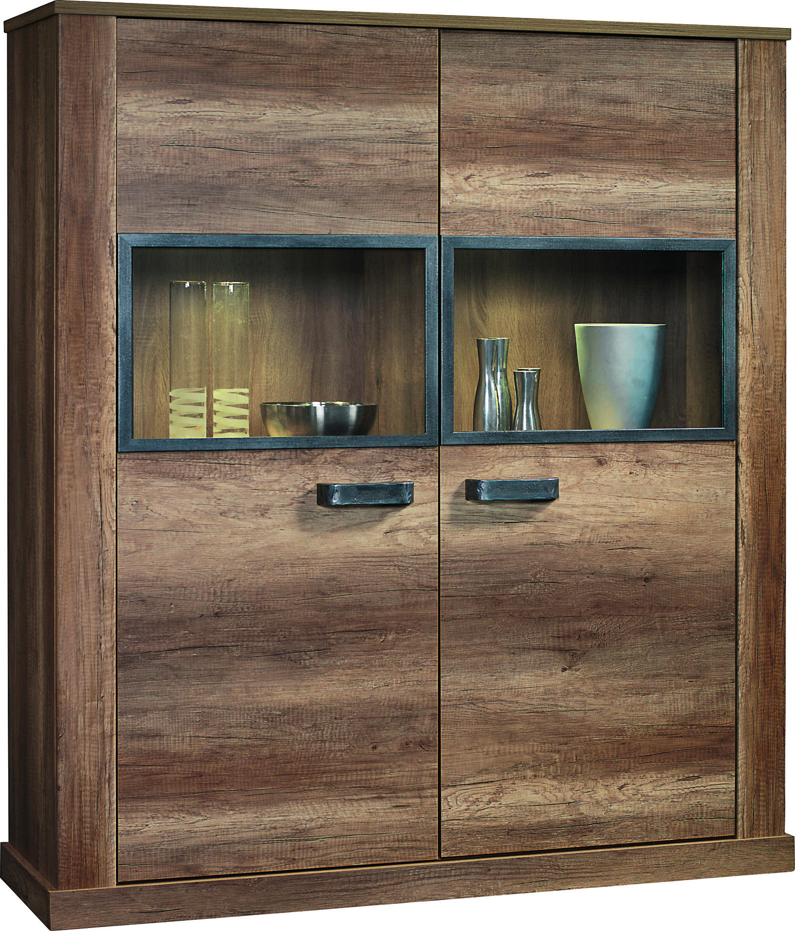 Vitrine Aalborg Oak Monument Nachbildung Spanplatte B/H/T: ca. 133x150x40 cm Aalborg - Oak (133,00/150,00/40,00cm)