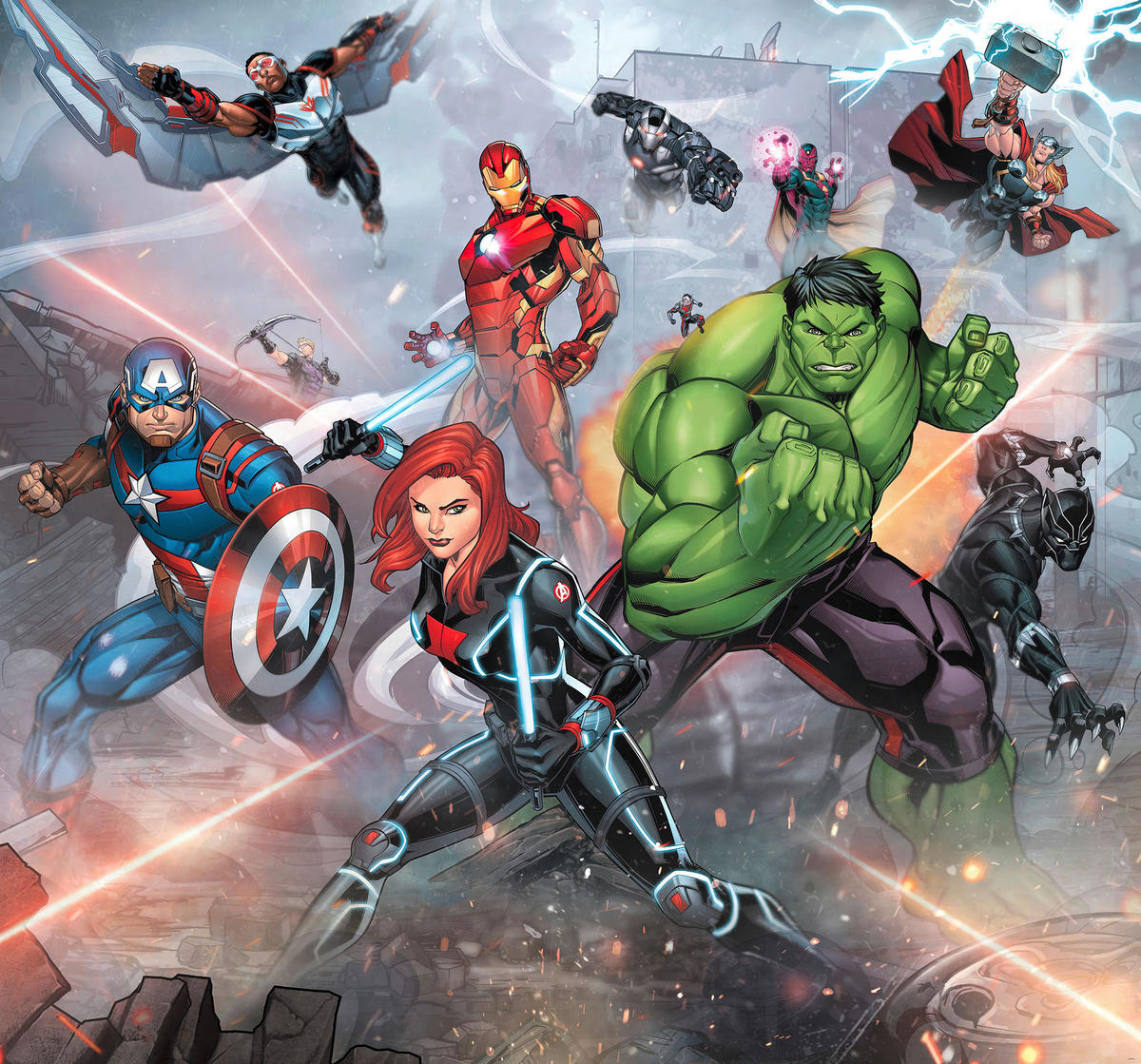 Komar Fototapete Avengers Street Revenge IADX6-074 B/H: ca. 300x280 cm Avengers Street Revenge IADX6-074 - (300,00/280,00cm) - Komar