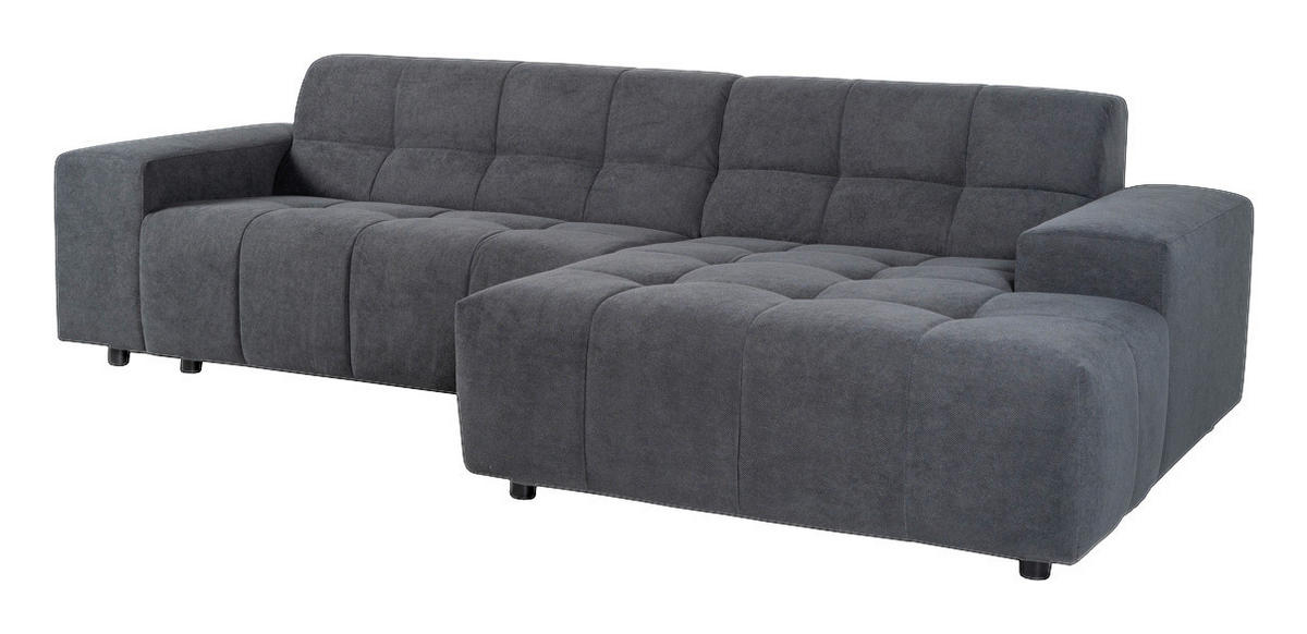 Polsterecke Asia grau Flachgewebe B/H/T: ca. 300x80x160 cm Asia - schwarz/grau (300,00/80,00/160,00cm)