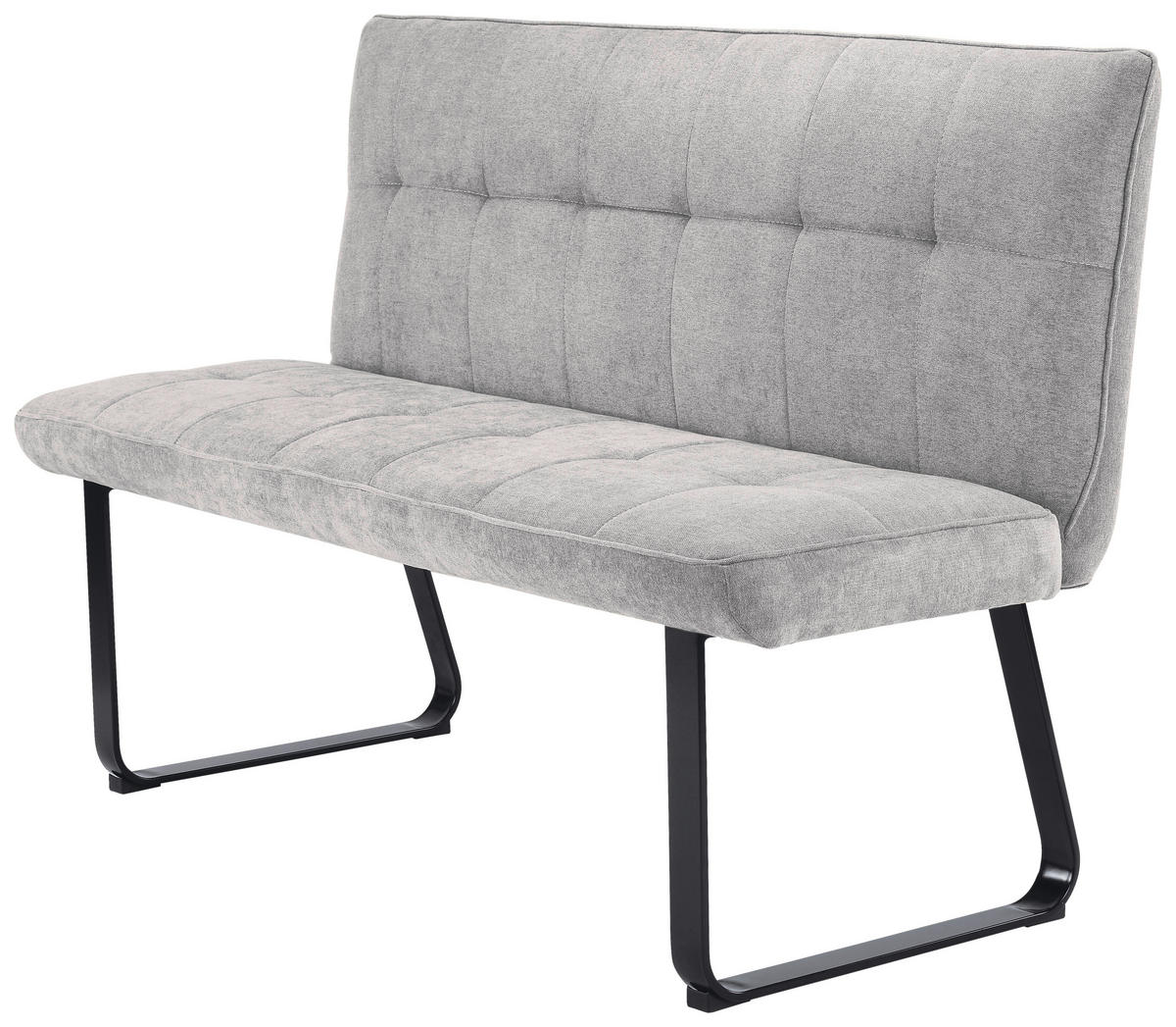 Bank TALEA hellgrau schwarz B/H/T: ca. 140x92x59 cm TALEA - hellgrau/schwarz (140,00/92,00/59,00cm) - byLIVING