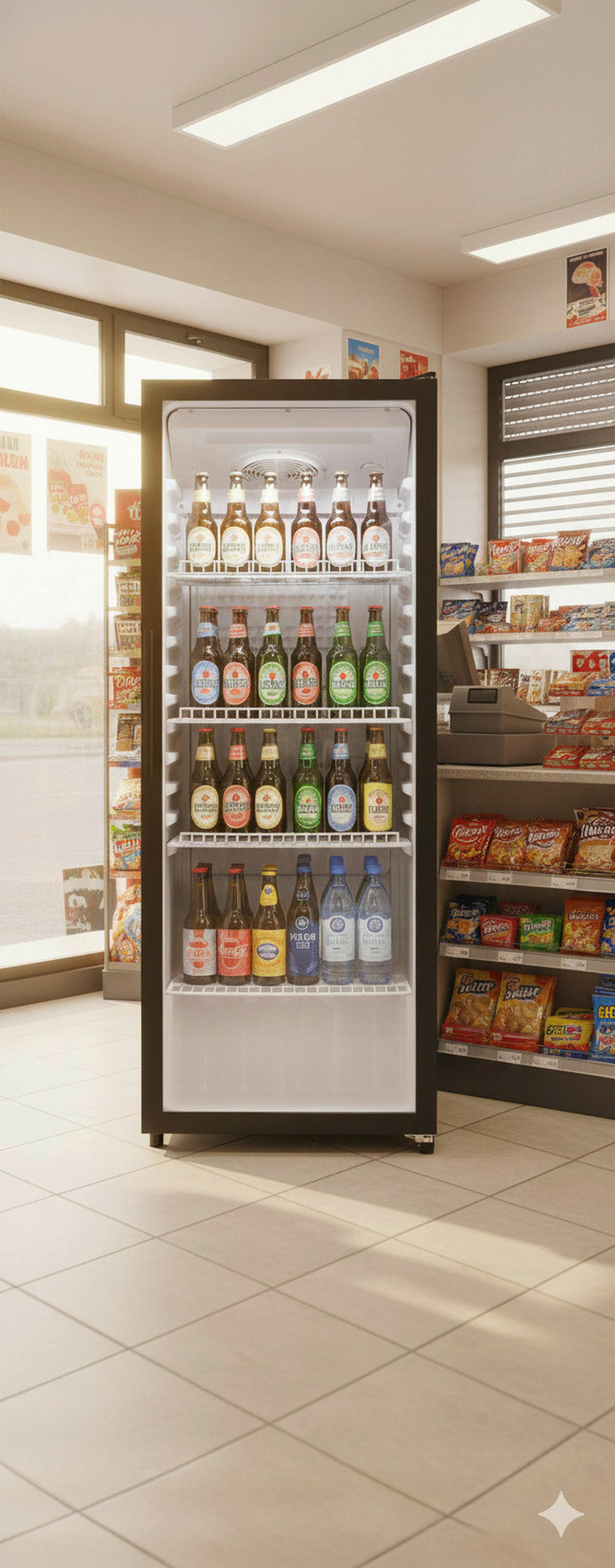 POCOline Glastürkühlschrank GTK144-235 DB schwarz B/H/T: ca. 54x144x55 cm Glastürkühlschrank GTK144-235 DB - schwarz (54,00/144,00/55,00cm) - POCOline