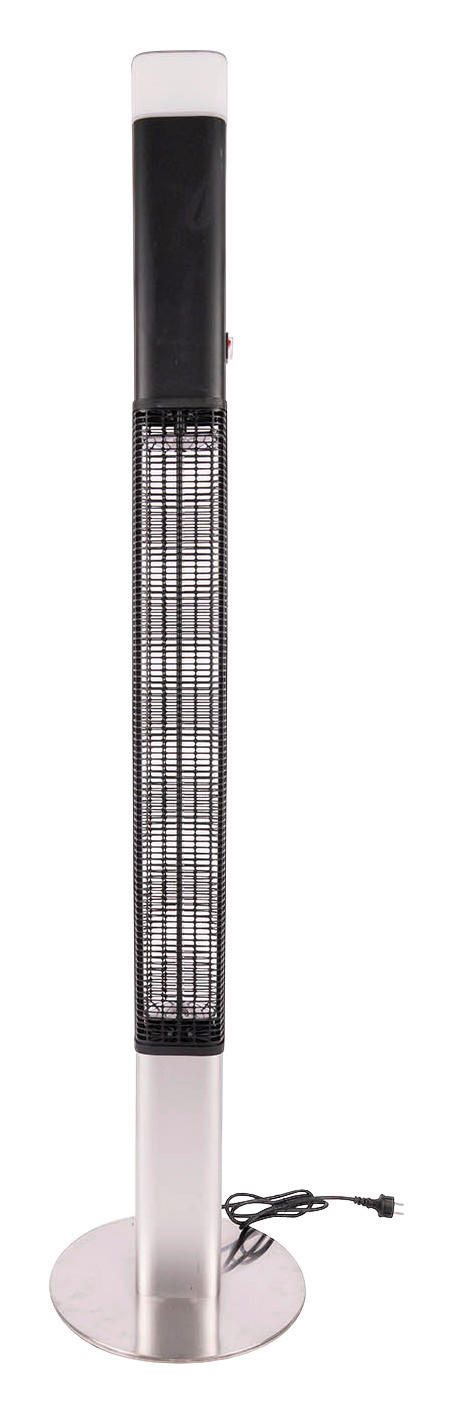 BHP Terassenheizstrahler Litauen B992325 silber schwarz Aluminium Stahl H/D: ca. 180x40 cm ca. 1500 W