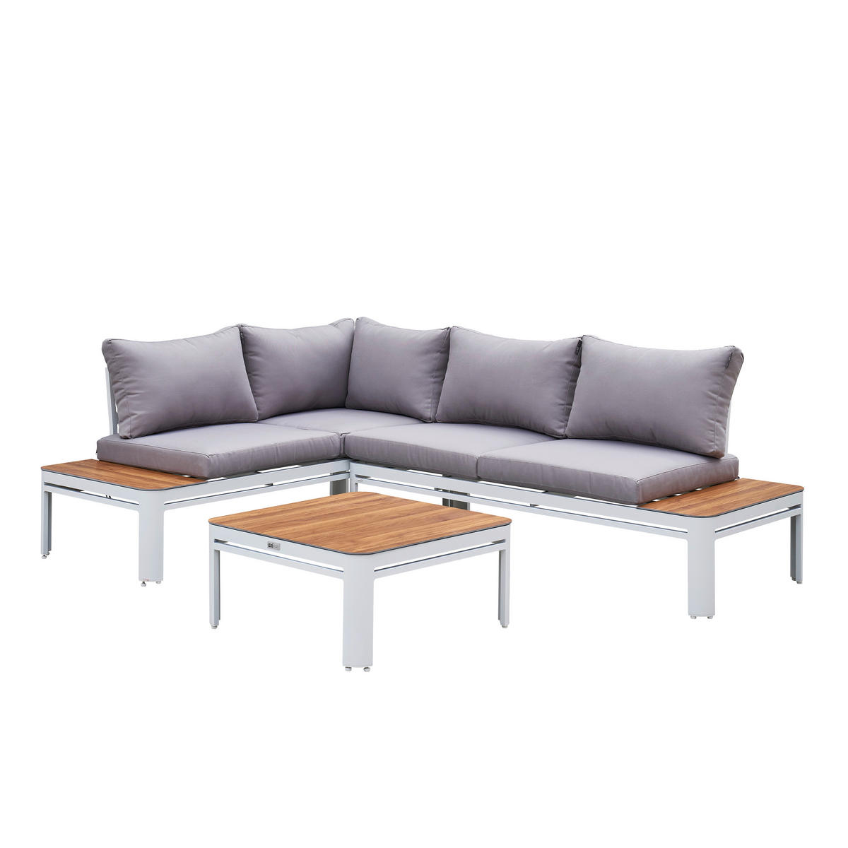 AXI Outdoor Living Loungeset Eos braun Textil B/H/L: ca. 157x65x71 cm Eos - braun/weiß (71,00/157,00/65,00cm) - AXI Outdoor Living