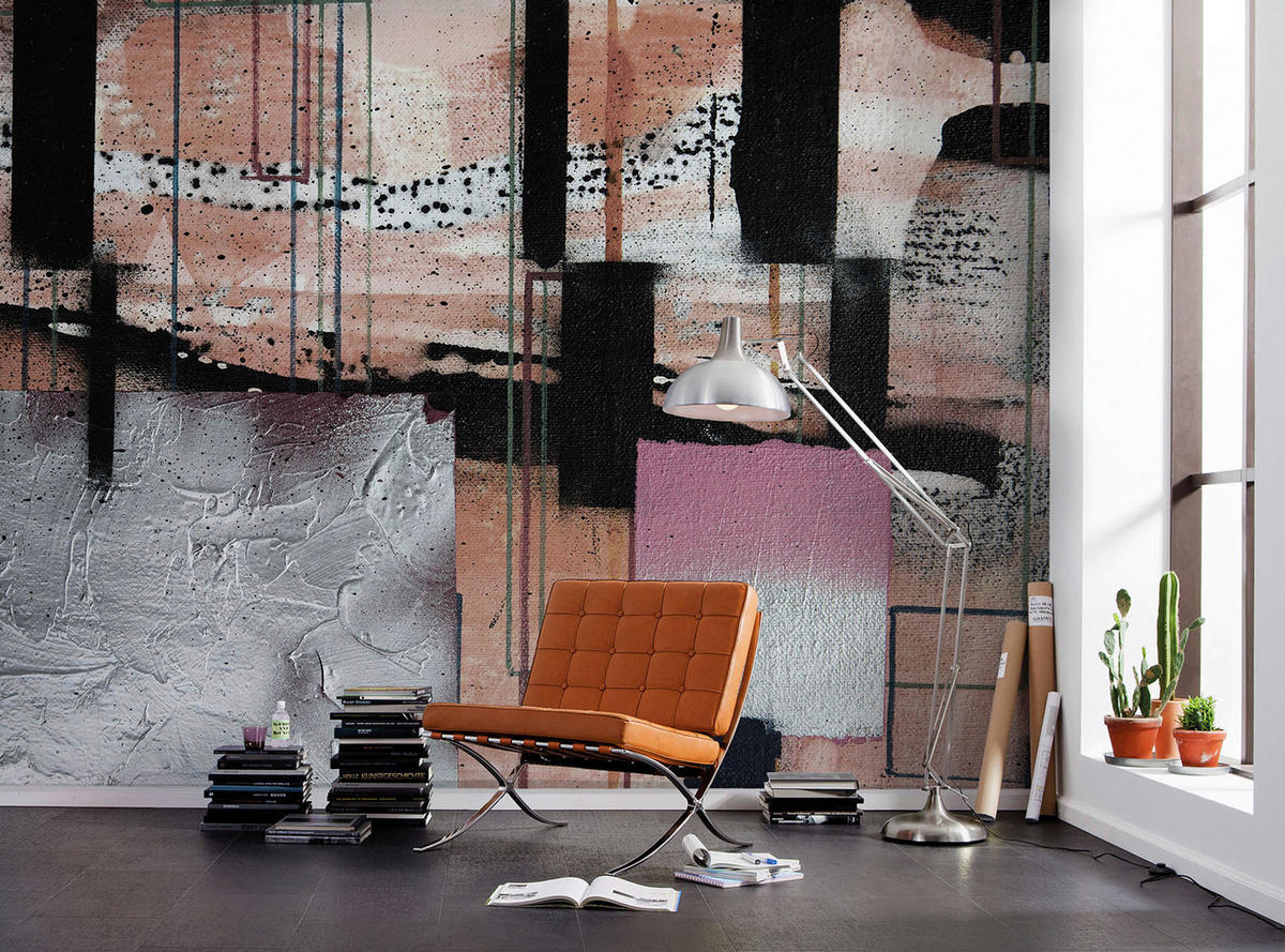 Komar Fototapete Squares Dropping B/L: ca. 500x280 cm Squares Dropping - (500,00/280,00cm) - Komar