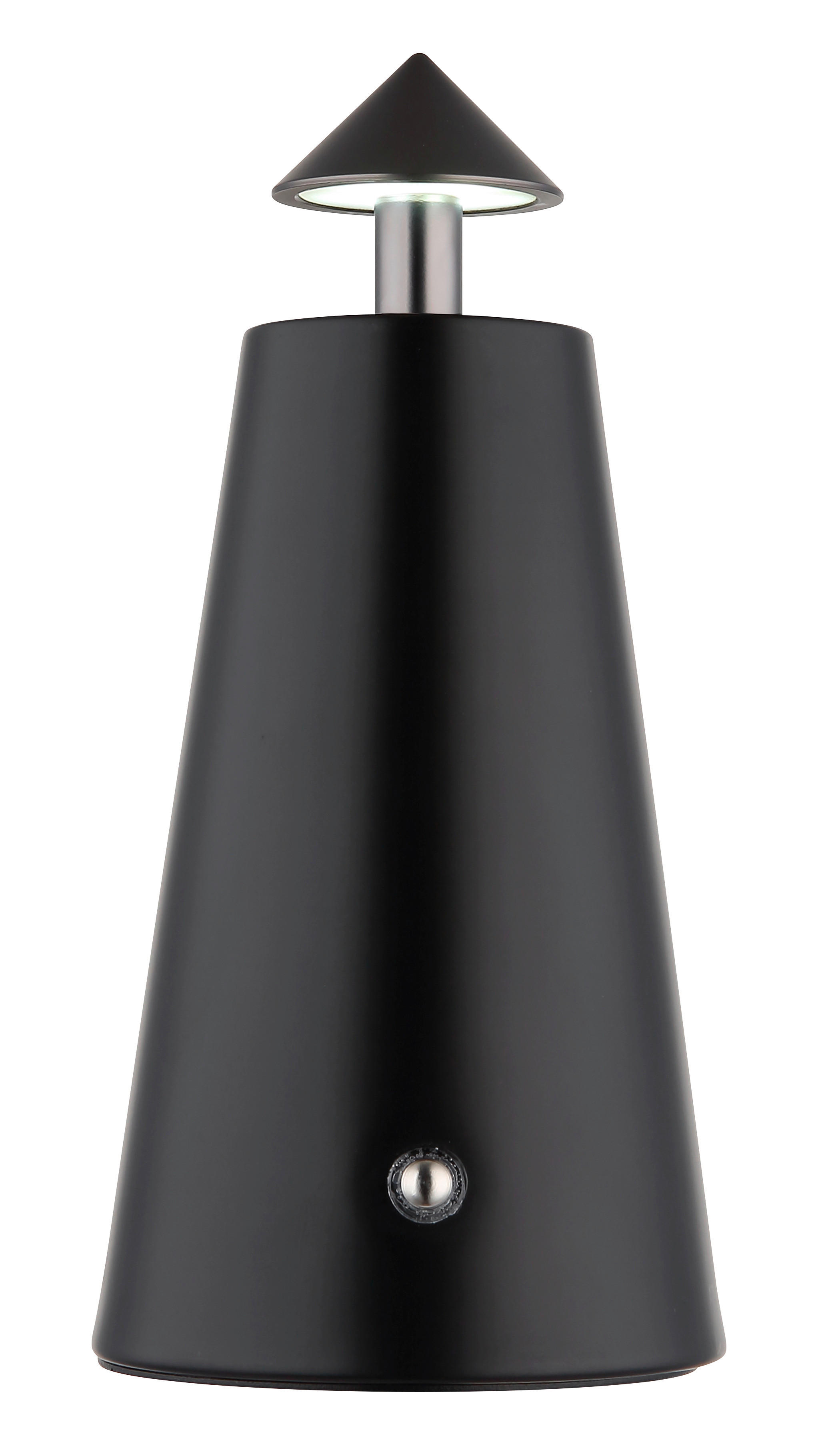 GLOBO LED-Tischleuchte mattschwarz Chrom Metall Kunststoff Stein H/D: ca. 19x9 cm 1 Brennstellen LIVA - Chrom/mattschwarz (9,00/19,00cm) - GLOBO