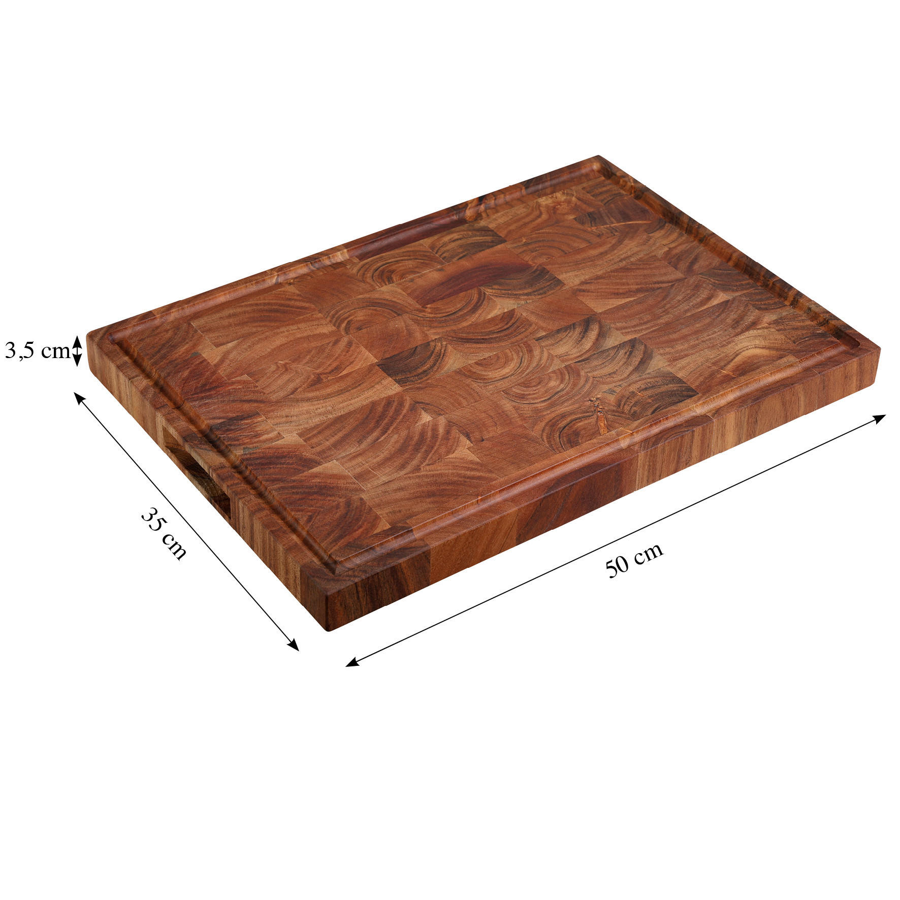 Kesper Tranchierbrett natur Akazie B/H/L: ca. 35x3,5x50 cm Tranchierbrett - natur (50,00/35,00/3,50cm) - Kesper