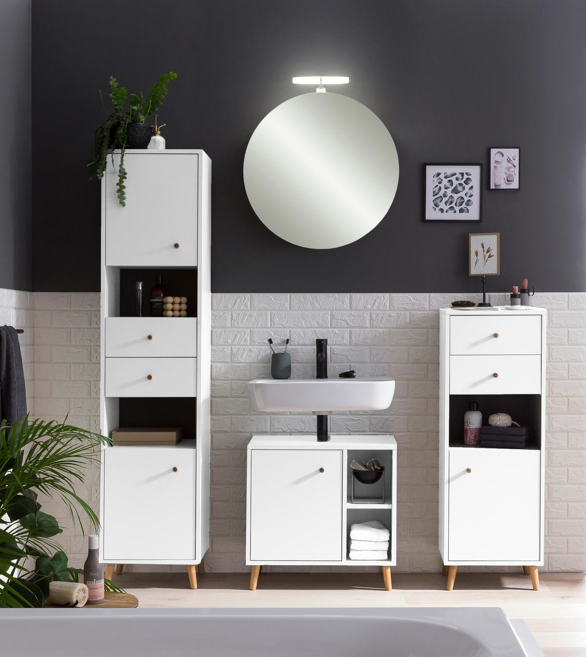 Highboard Bjarne weiß matt B/H/T: ca. 113,4x60,2x33,05 cm Bjarne - weiß (113,40/60,20/33,05cm) - Schildmeyer