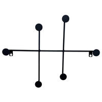 Wandgarderobe Ella schwarz B/H/T: ca. 41x31x5 cm Ella - schwarz (41,00/31,00/5,00cm)