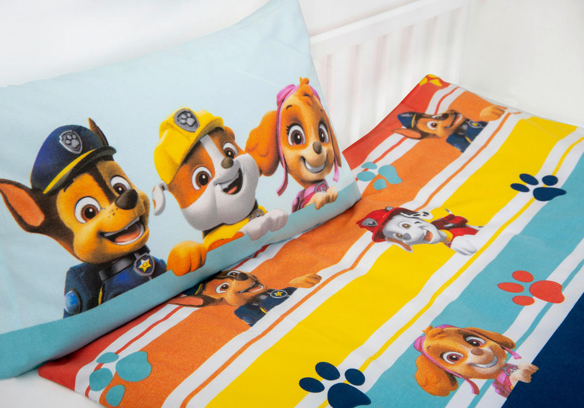 Flanell Bettwäsche Paw Patrol Flanell Multi Baumwolle B/L: ca. 100x135 cm Paw Patrol - Multi (100,00/135,00cm)
