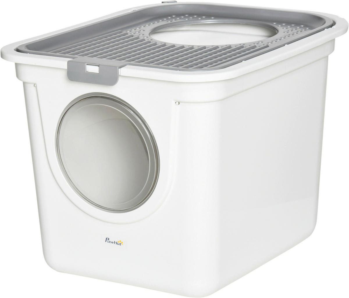 PawHut Katzen-Zubehör weiß Polyethylen B/H/L: ca. 55x44x39 cm Katzentoilette - weiß (39,00/55,00/44,00cm) - PawHut