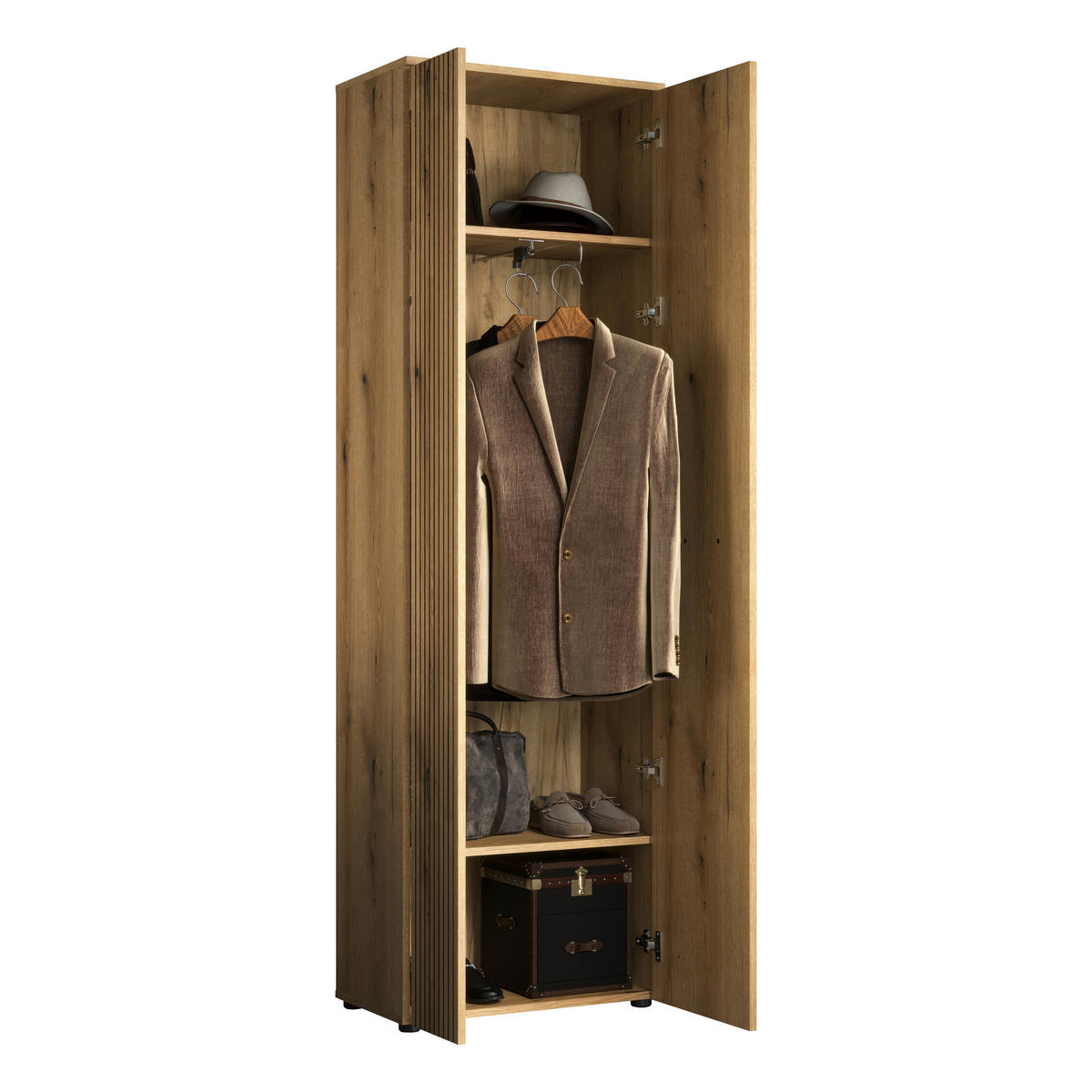 Garderobenschrank Pure Bliss Eiche Evoke Oak Nachbildung B/H/T: ca. 60x196x36 cm Pure Bliss - Eiche (60,00/196,00/36,00cm)