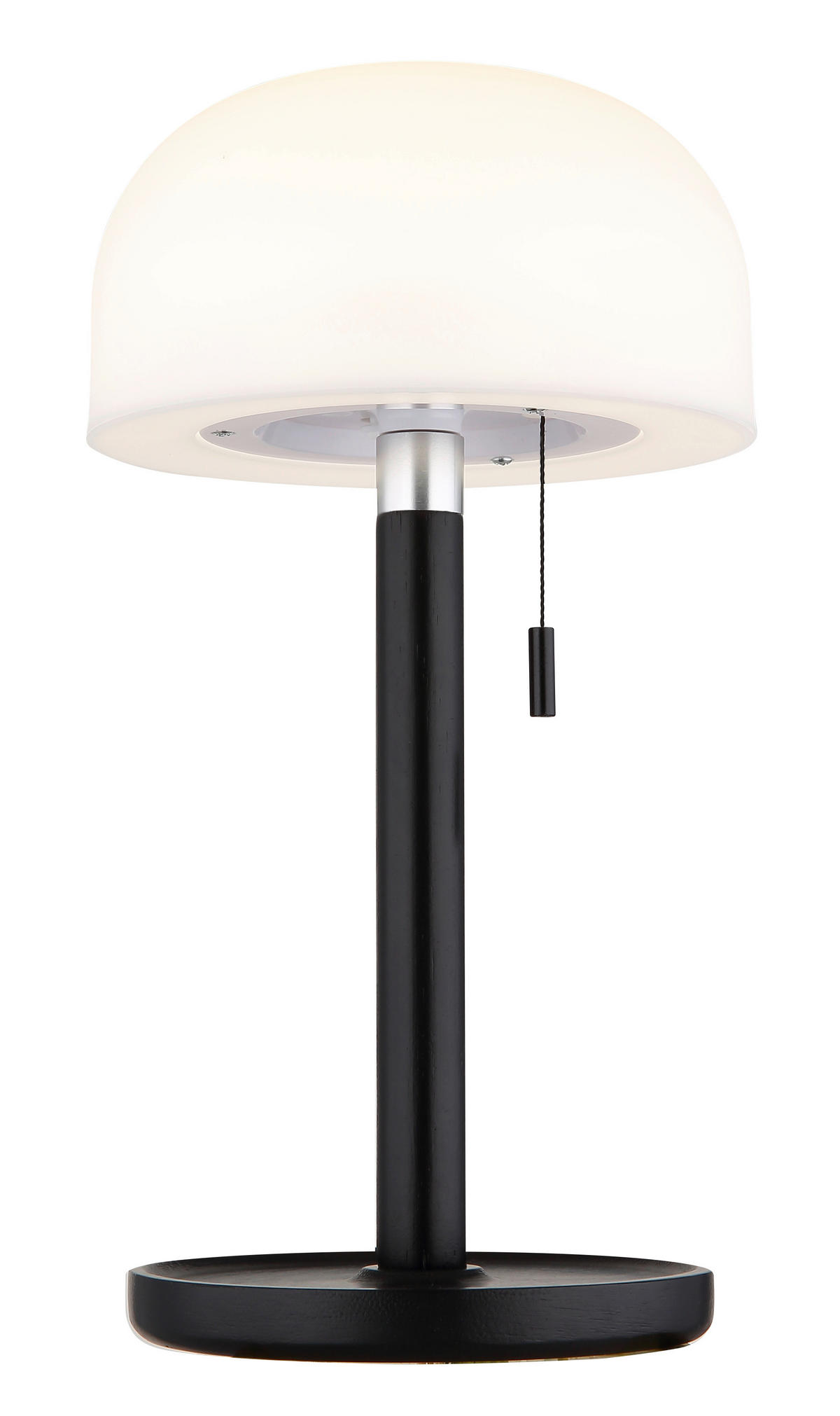 GLOBO LED-Tischleuchte NORMAN 21016S Opal weiß mattschwarz Bambus Kunststoff H/D: ca. 28x15 cm 1 Brennstellen NORMAN - weiß/Opal (15,00/28,00cm) - GLOBO