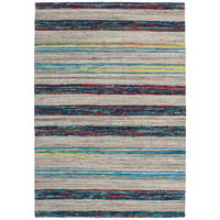 Kayoom Kurzflorteppich Duarte 210 creme B/L: ca. 160x230 cm Duarte 210 - blau/creme (160,00/230,00cm) - Kayoom