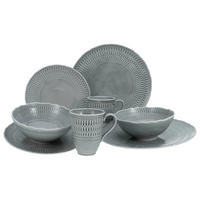 CreaTable Kombiservice SOFIA - STONE grau Porzellan 8 tlg. SOFIA - STONE - grau - CreaTable