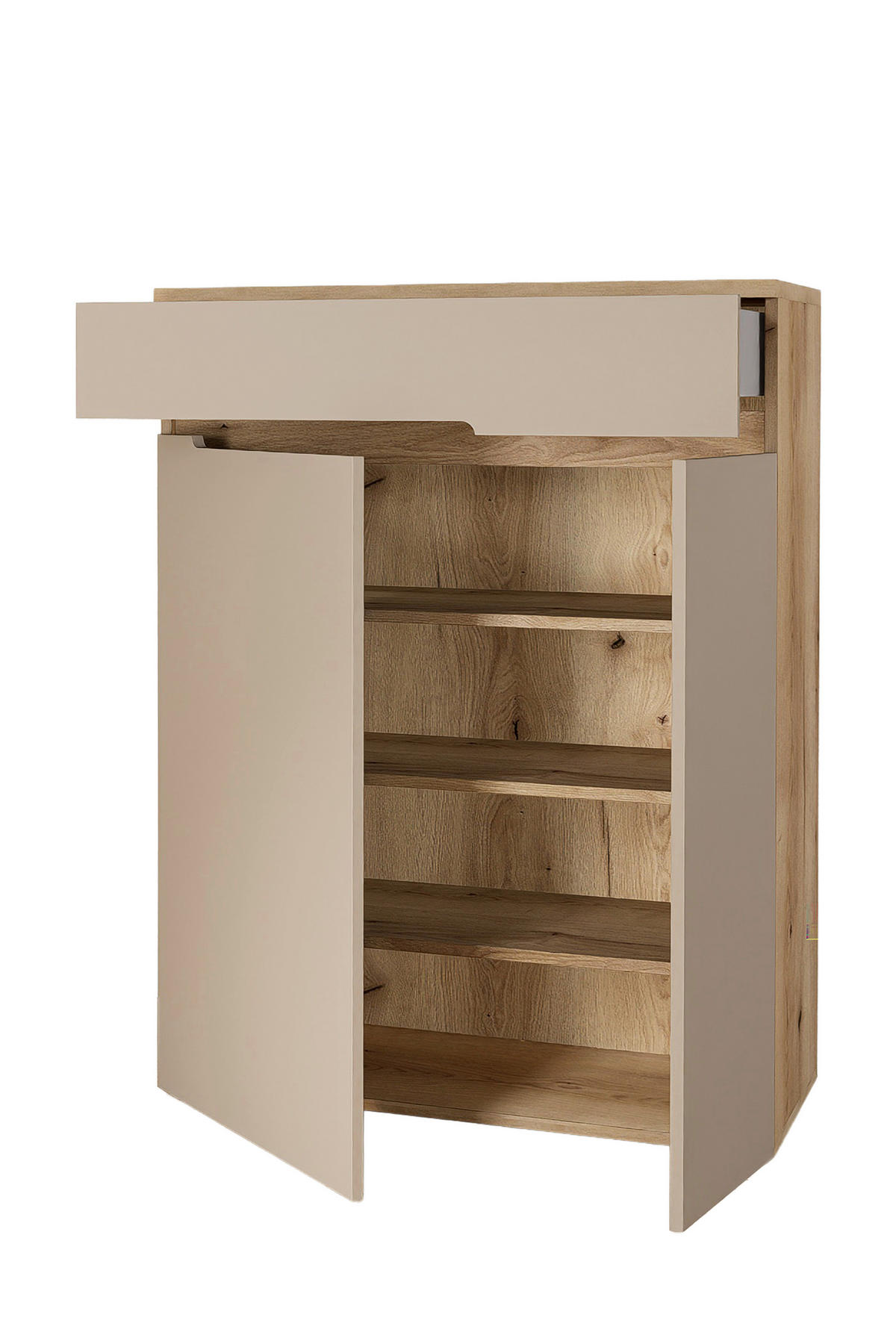 Schuhschrank Fargo Eiche Cashmere B/H/T: ca. 80x107x38 cm Fargo - Eiche/Cashmere (80,00/107,00/38,00cm)