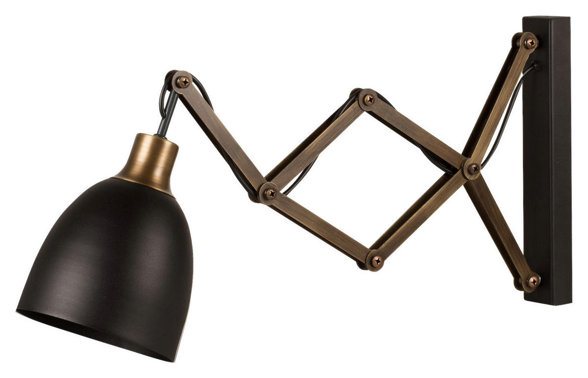 Opviq Wandleuchte schwarz B/H/T/L: ca. 62x30x62x15 cm E27 1 Brennstellen Sivani - schwarz (15,00/62,00/30,00cm) - Opviq