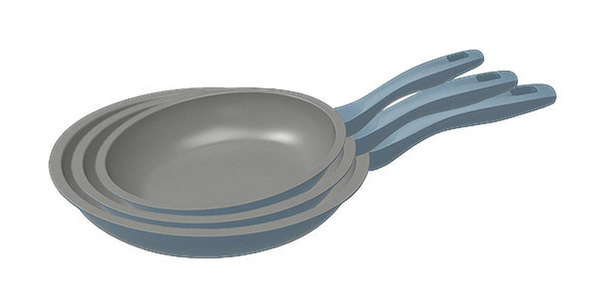 MICHELINO Bratpfannenset Alythia blau Aluminium Alythia - blau - MICHELINO