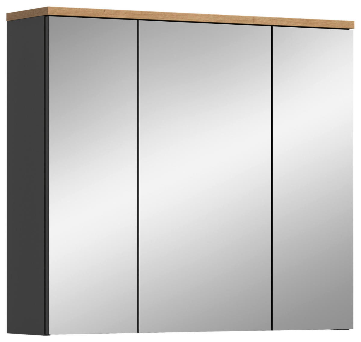 Spiegelschrank Canu Basalt Eiche Artisan Nachbildung B/H/T: ca. 80x73x21 cm Canu - Eiche/Basalt (80,00/73,00/21,00cm) - xonox.home