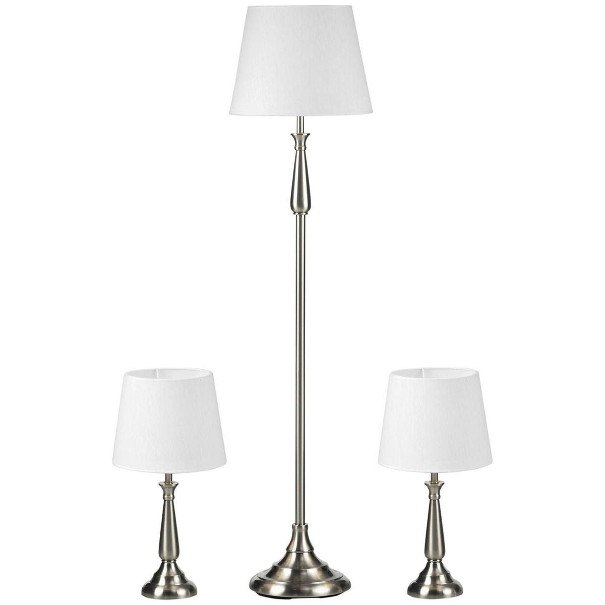 HOMCOM Stehleuchten-Set B31-448V90CW cremeweiß cremeweiß Eisen B/H/T: ca. 35,5x146x35,5 cm Stehleuchten-Set B31-448V90CW - cremeweiß (35,50/146,00/35,50cm) - HOMCOM