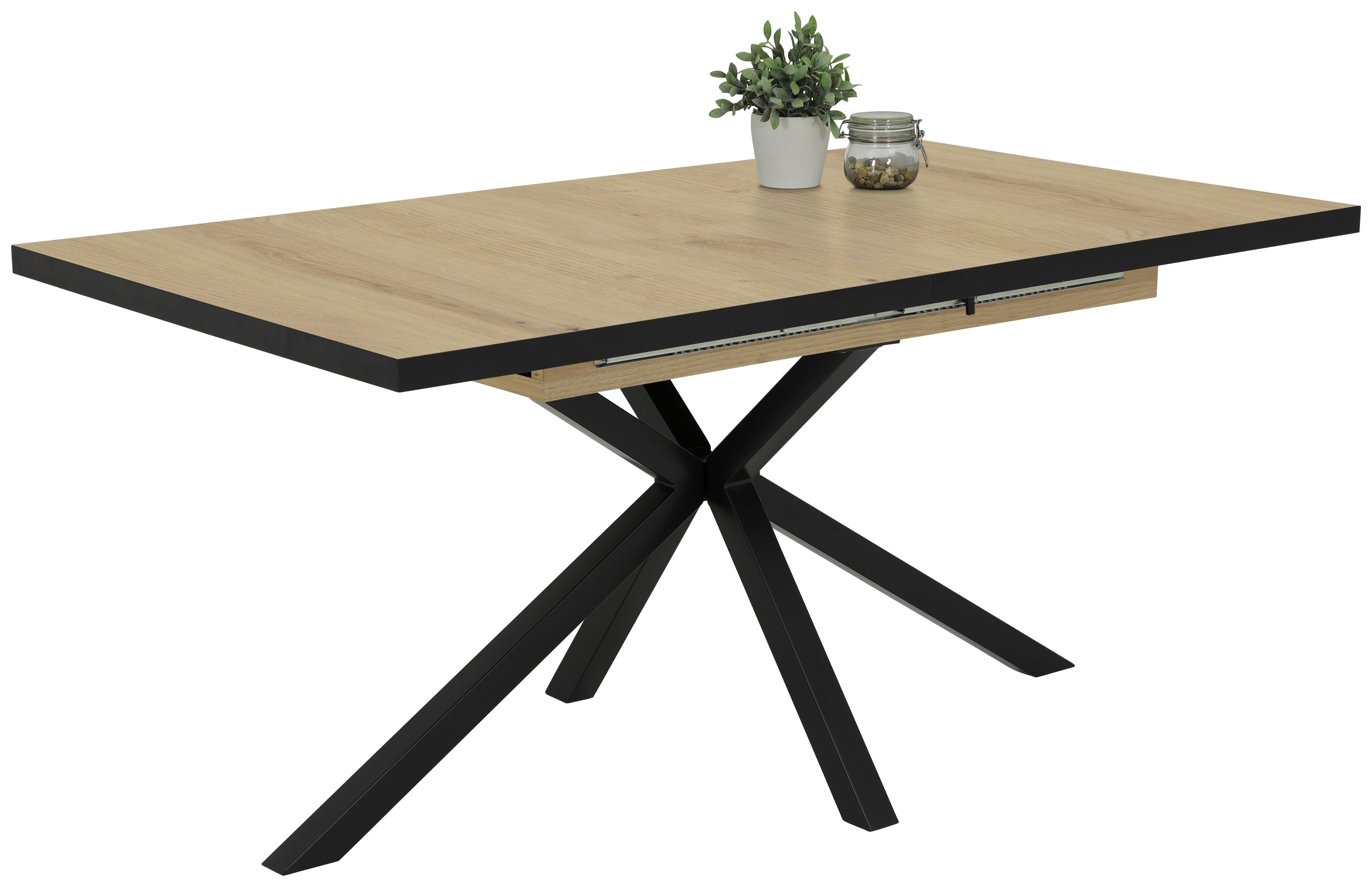Esstisch Malou I Eiche schwarz B/H/T: ca. 200x76x90 cm Malou I - Eiche/schwarz (200,00/76,00/90,00cm) - Hela