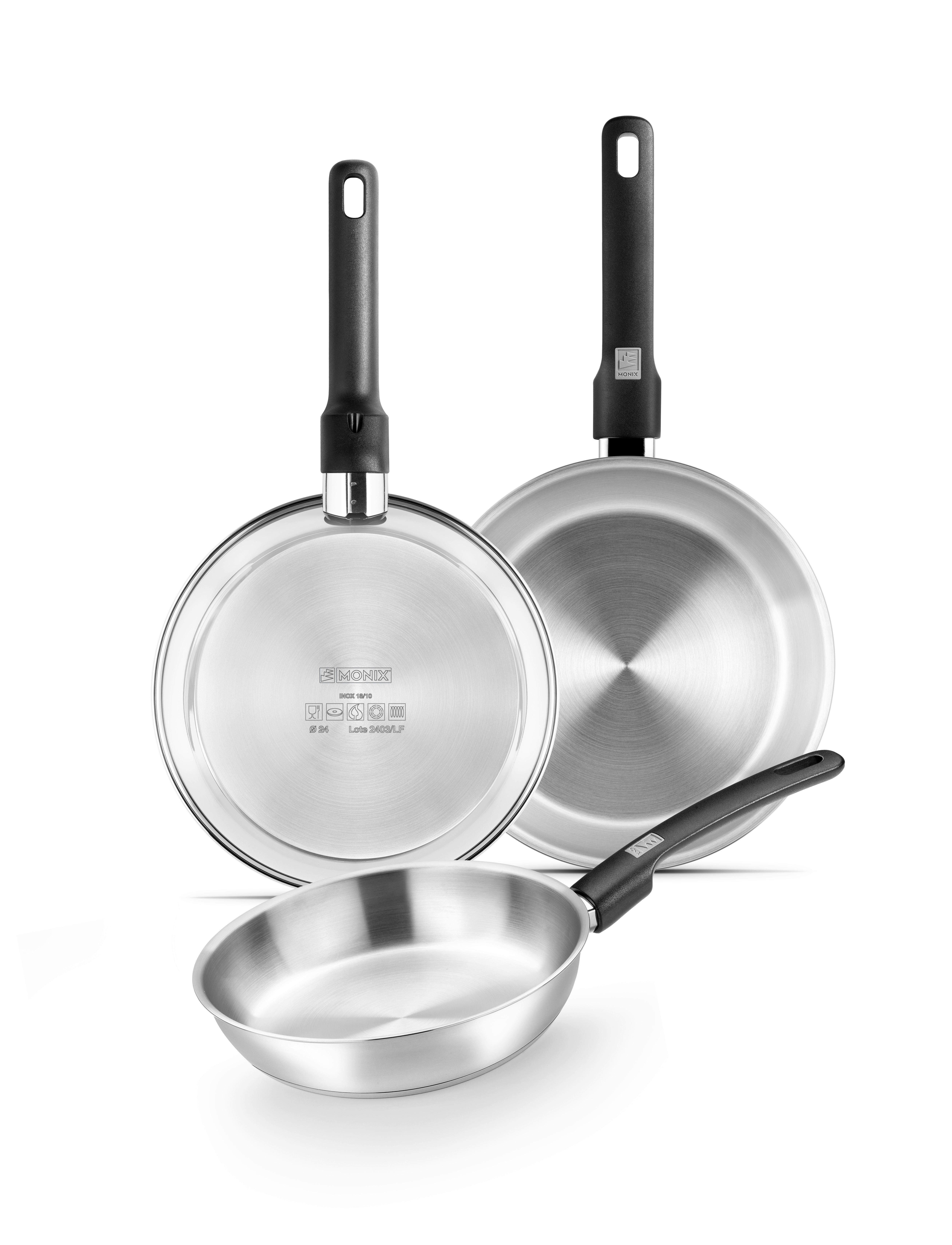 Monix Pfannenset Elite silber Edelstahl 3 tlg. Elite - silber - Monix