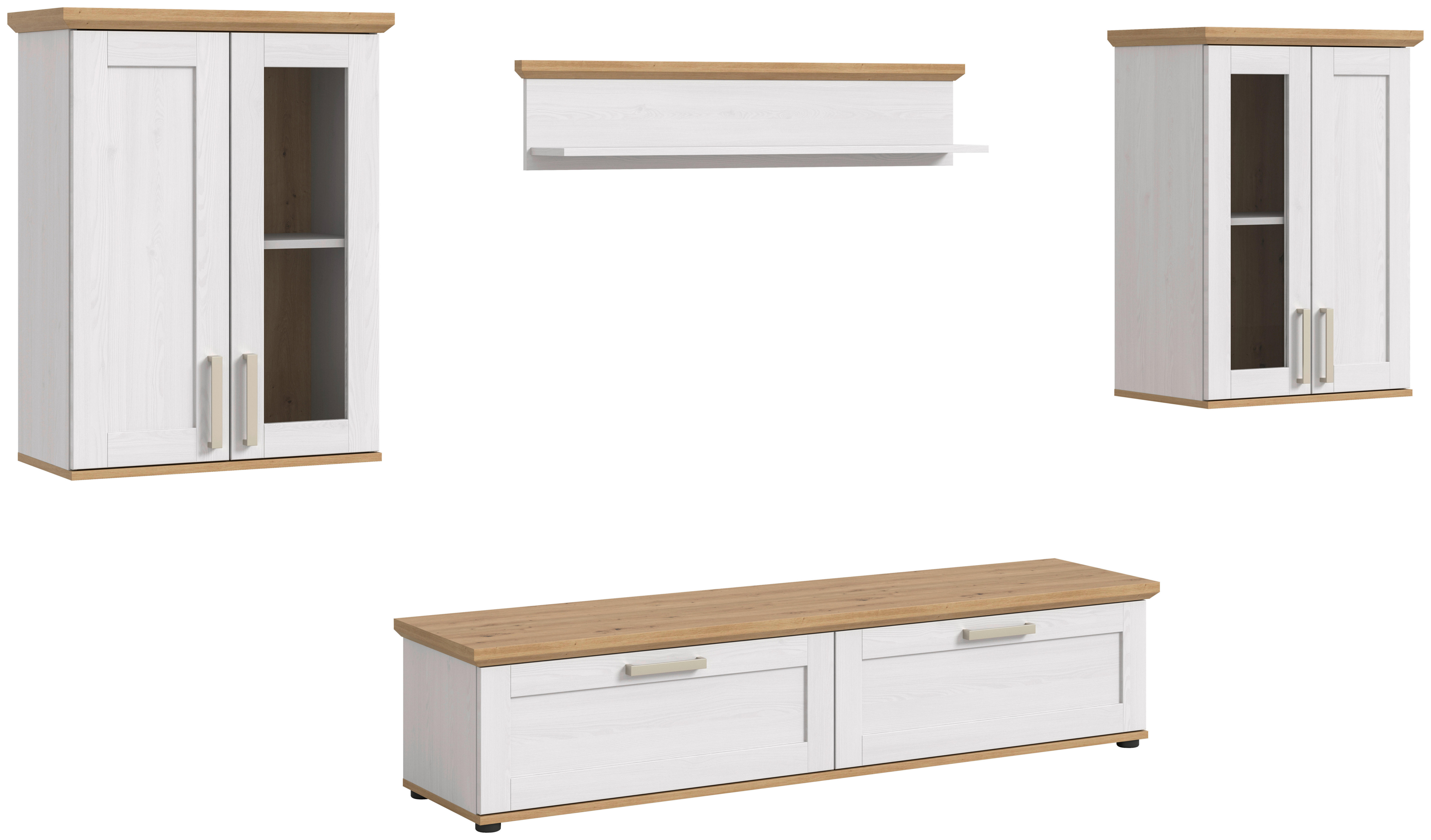 Wohnwand VERONA Lärche Nachbildung Eiche Nachbildung B/H/T: ca. 336x161x40 cm VERONA - Eiche/Lärche (336,00/161,00/40,00cm) - xonox.home