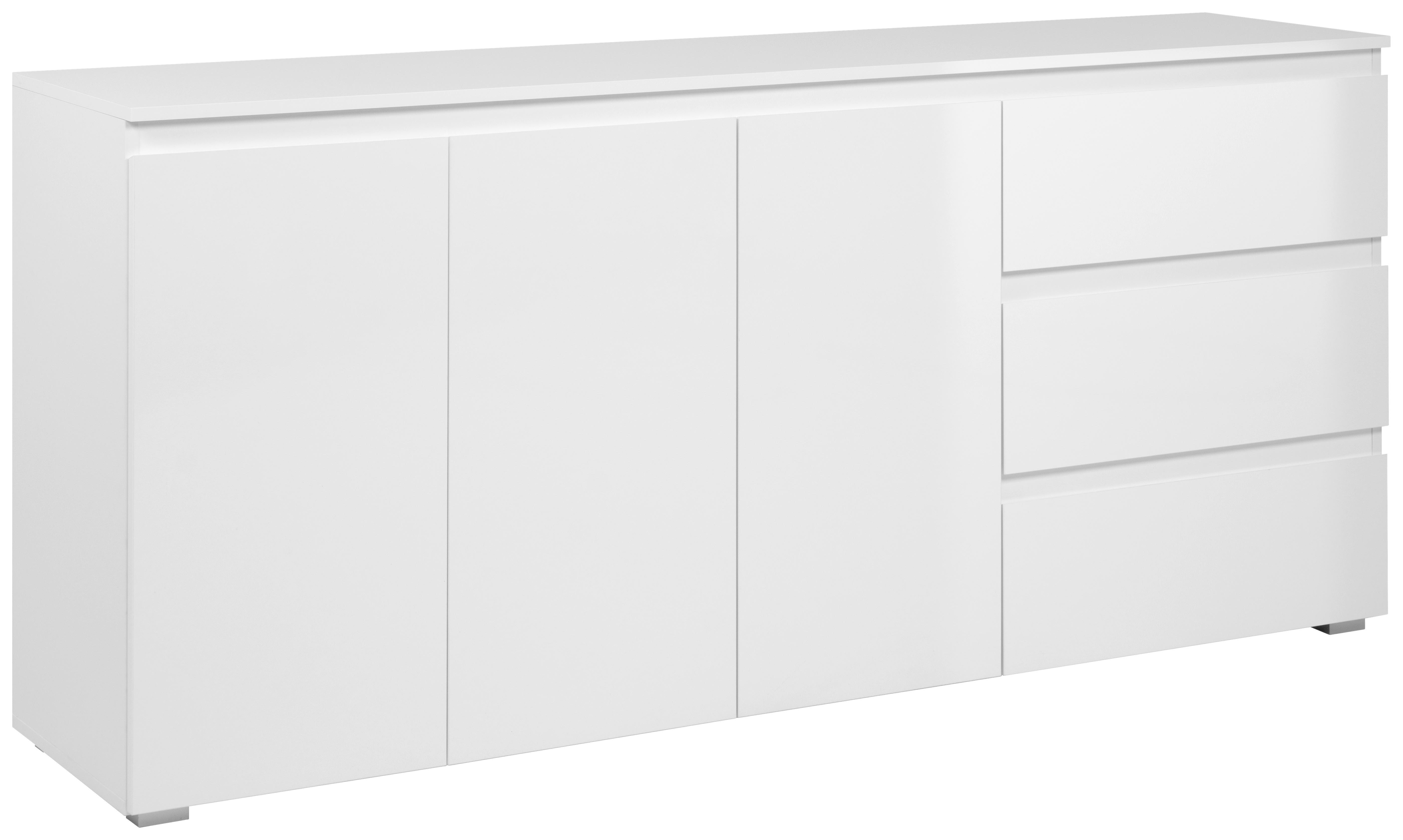 Sideboard Captown weiß weiß glänzend B/H/T: ca. 179x81x40 cm Captown - weiß (179,00/81,00/40,00cm)
