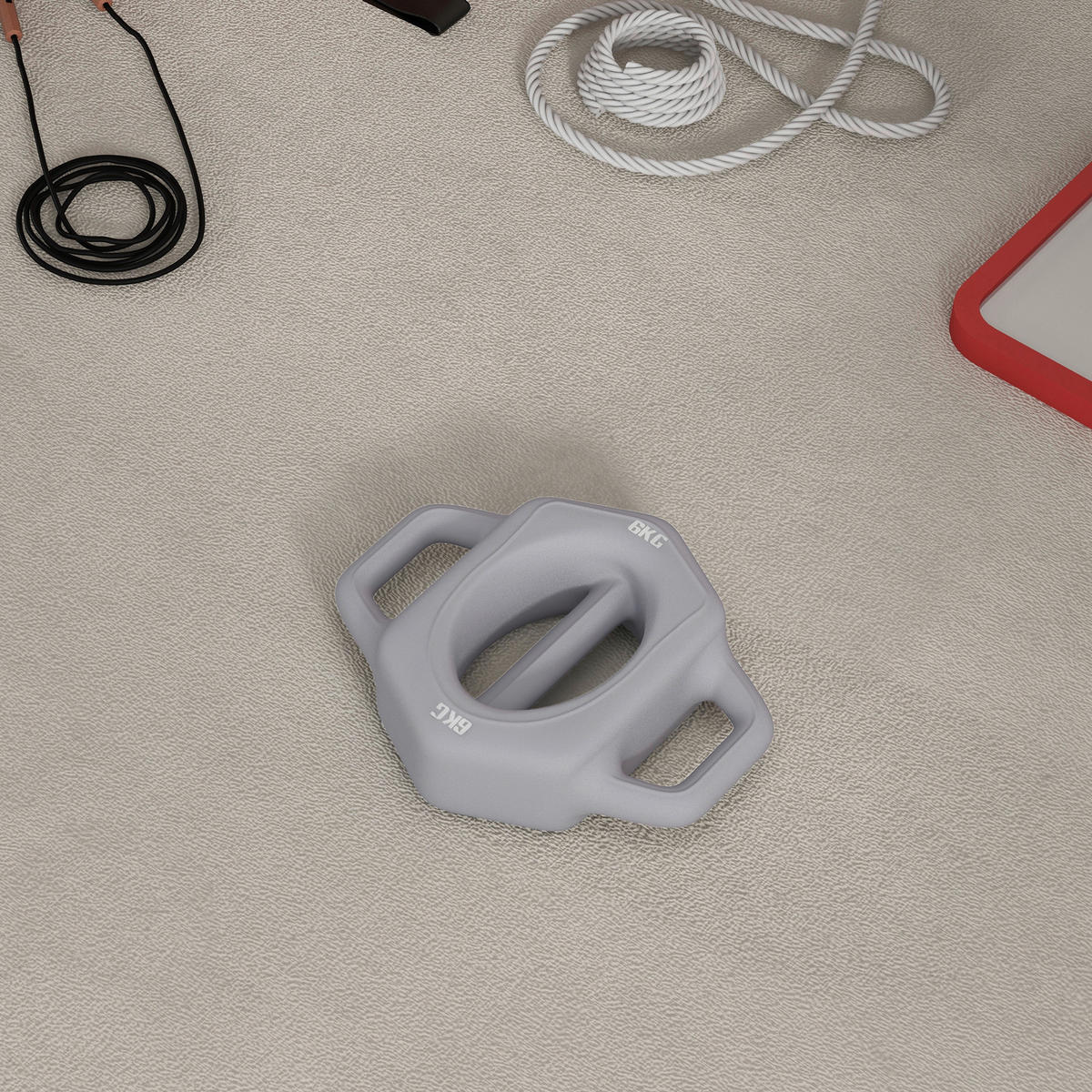 SPORTNOW Hantel grau Edelstahl B/H/L: ca. 20x25x6 cm Hantel - grau (6,00/20,00/25,00cm) - SPORTNOW