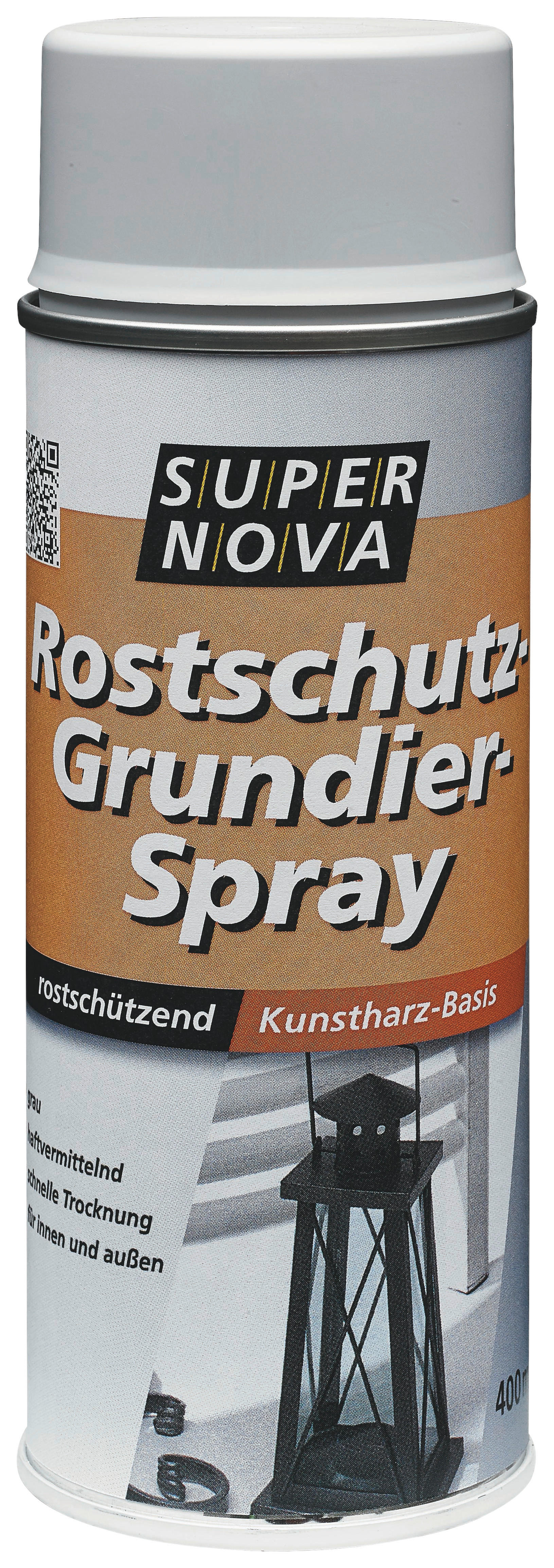 Super-Nova Rostschutz-Grundier-Spray grau ca. 0,4 l Rostschutz-Grundier-Spray 400ml - grau (400ml) - Super-Nova