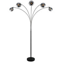 Stehleuchte schwarz Metall B/H: ca. 170x210 cm E14 5 Brennstellen Stehleuchte_5flg._Akali - schwarz (170,00/210,00cm)