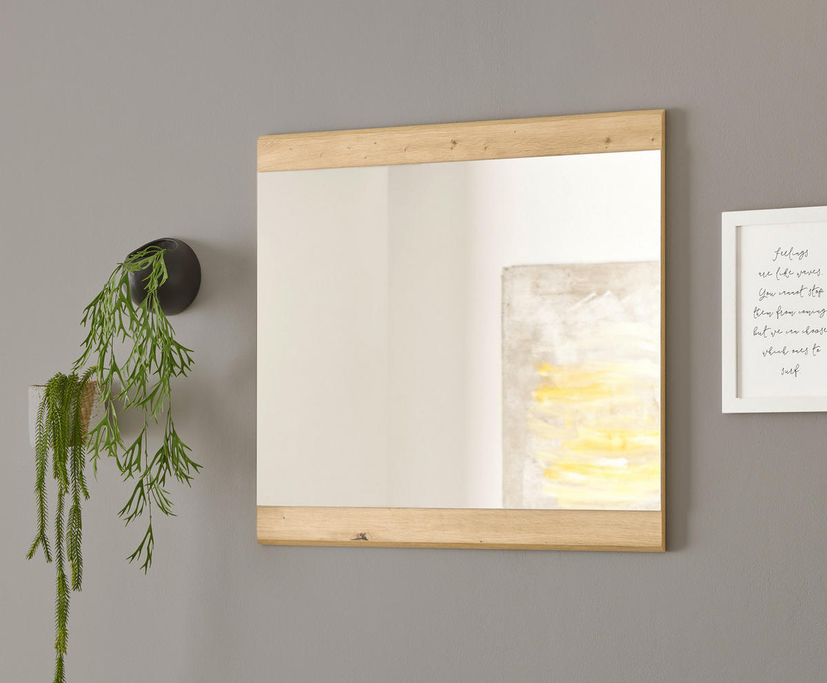 Wandspiegel Nola Eiche Artisan Nachbildung B/H: ca. 80x75 cm Nola - Eiche (80,00/75,00cm)
