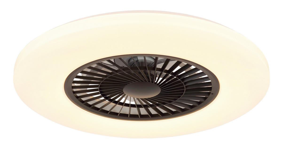 GLOBO LED-Deckenventilator Opal weiß H/D: ca. 15,4x59,5 cm max. 40 W ALVA - weiß/Opal (59,50/15,40cm) - GLOBO