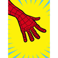 Komar Poster Marvel PowerUp Spider-Man Hand Disney B/L: ca. 50x70 cm Marvel PowerUp Spider-Man Hand - (50,00/70,00cm) - Komar